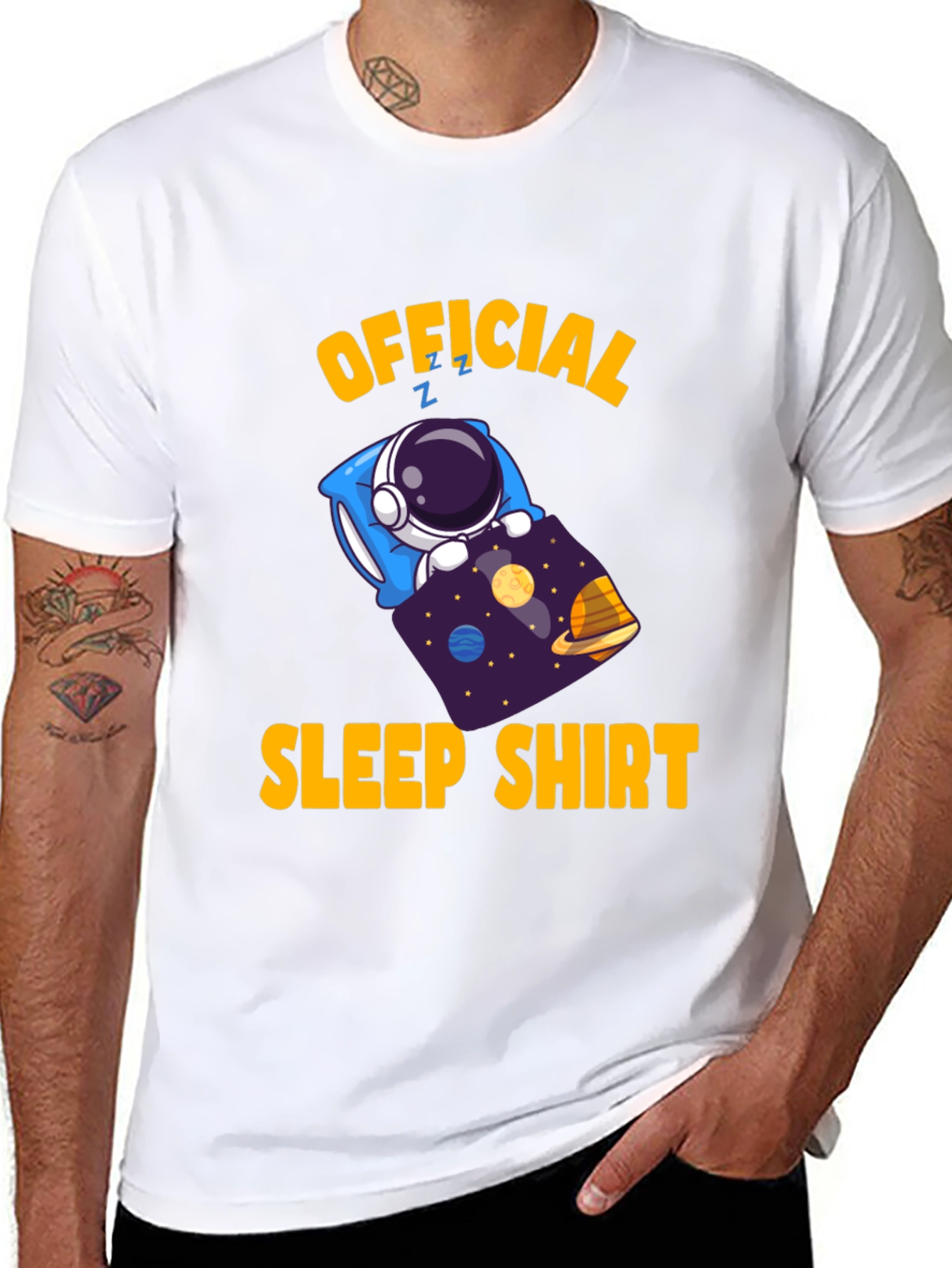 Official Sleep Shirt - Astronaut in Space Funny T-Shirt