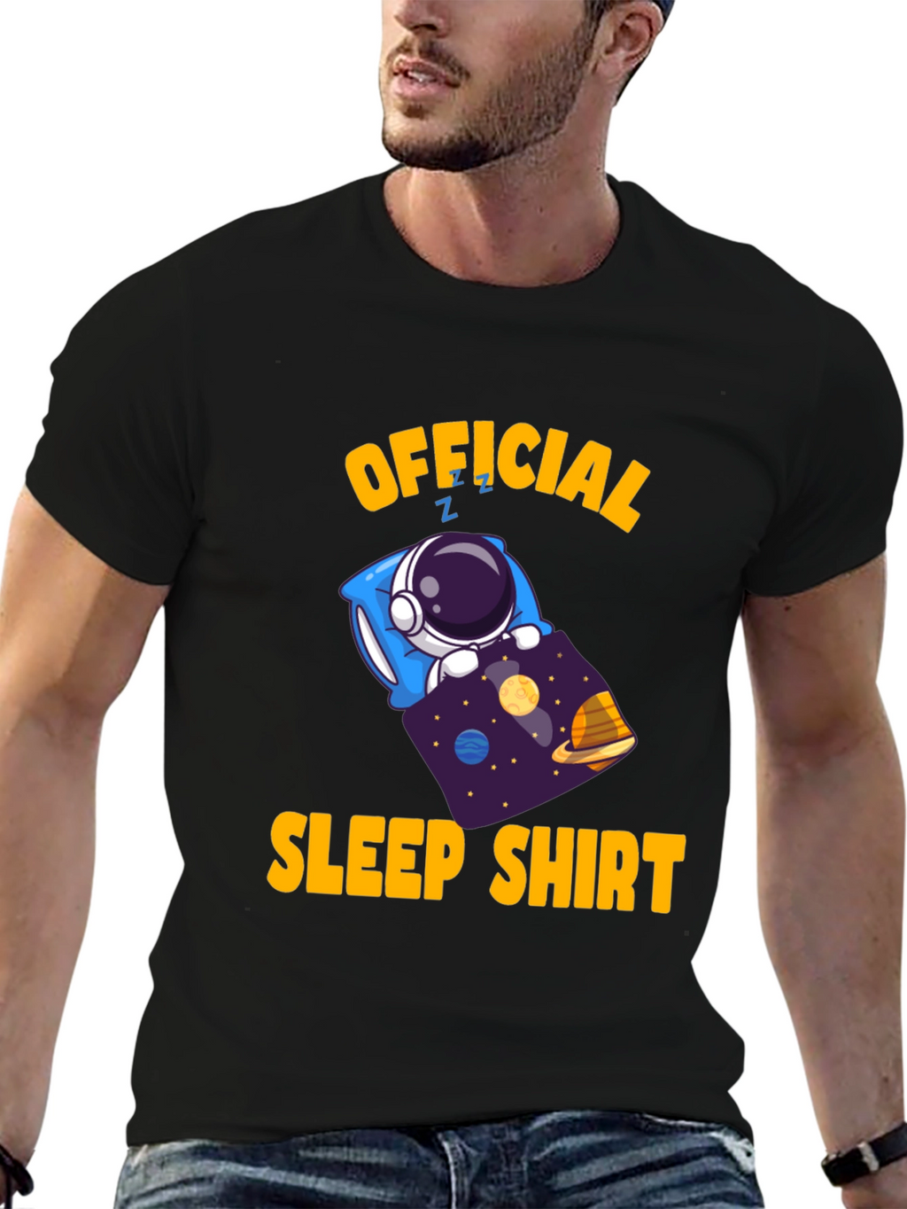 Official Sleep Shirt - Astronaut in Space Funny T-Shirt