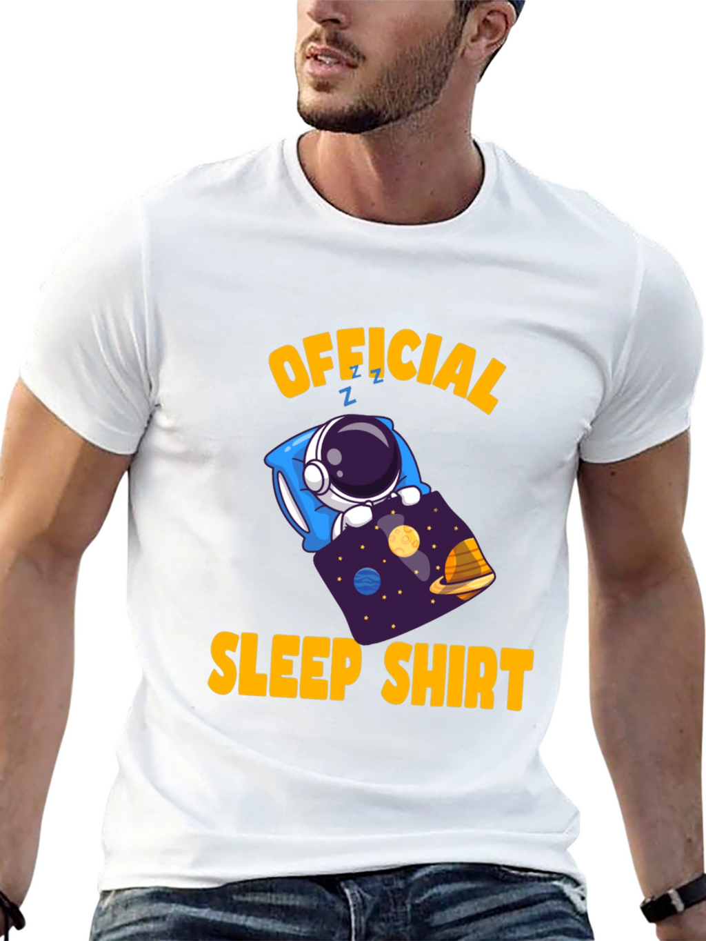 Official Sleep Shirt - Astronaut in Space Funny T-Shirt