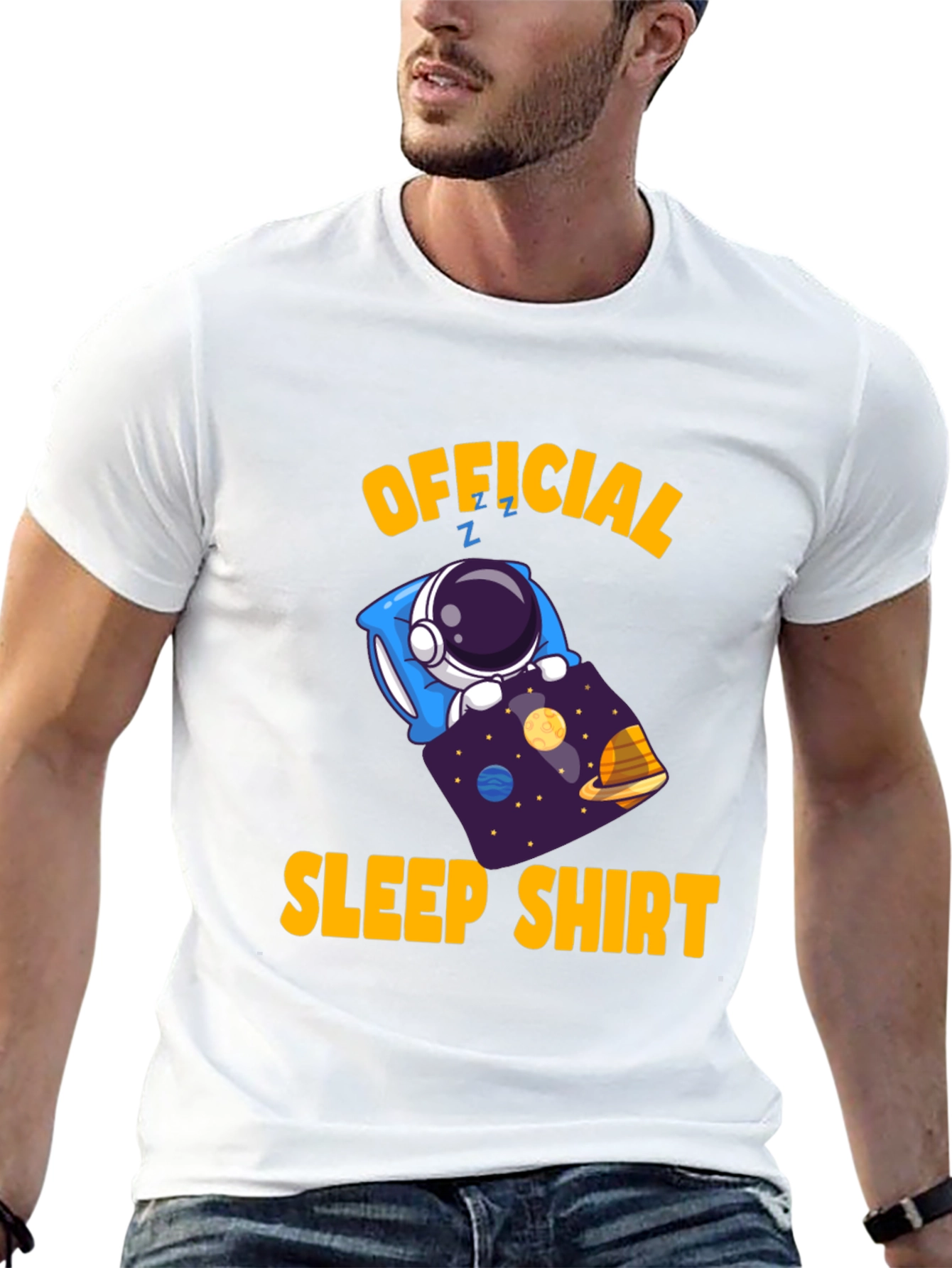 Official Sleep Shirt - Astronaut in Space Funny T-Shirt