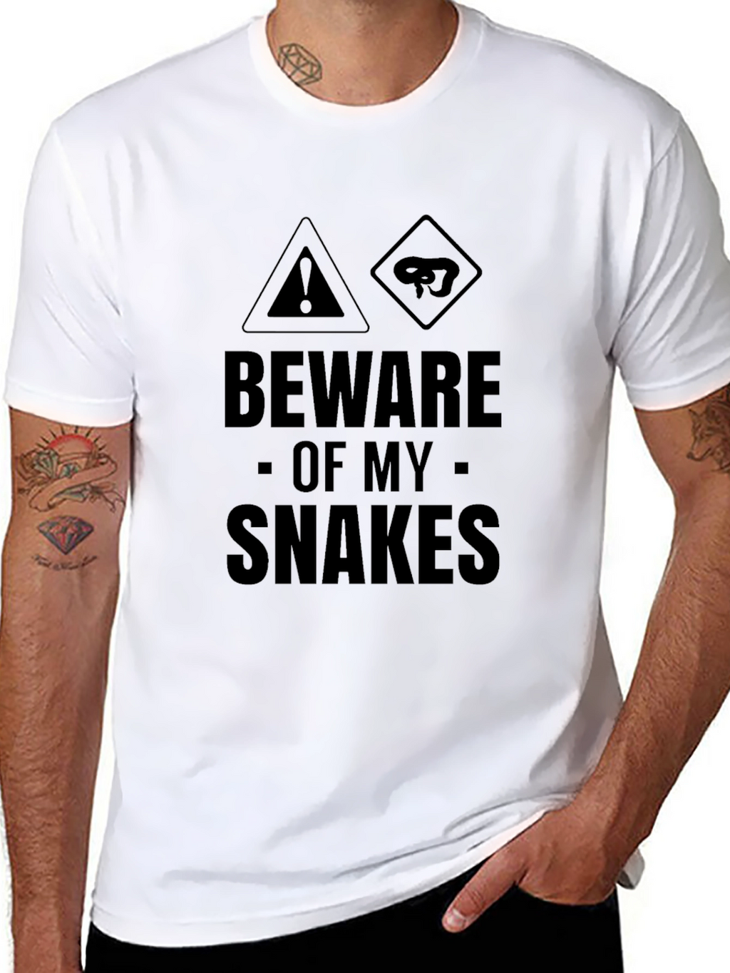 Beware Of My Snakes Graphic T-Shirt