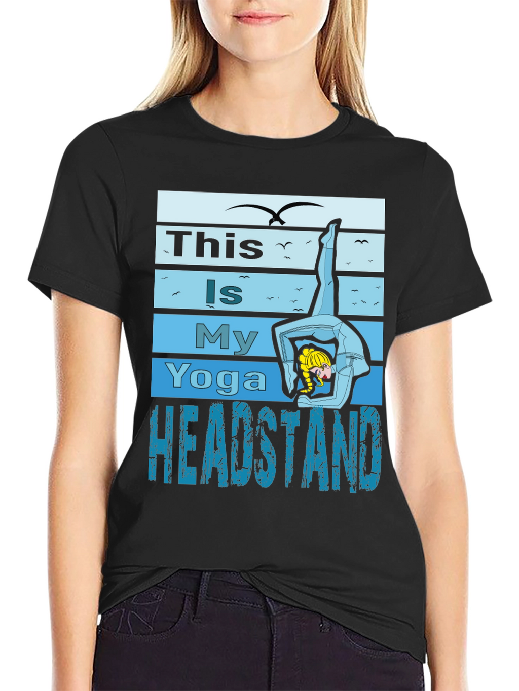 Yoga Headstand Graphic T-Shirt