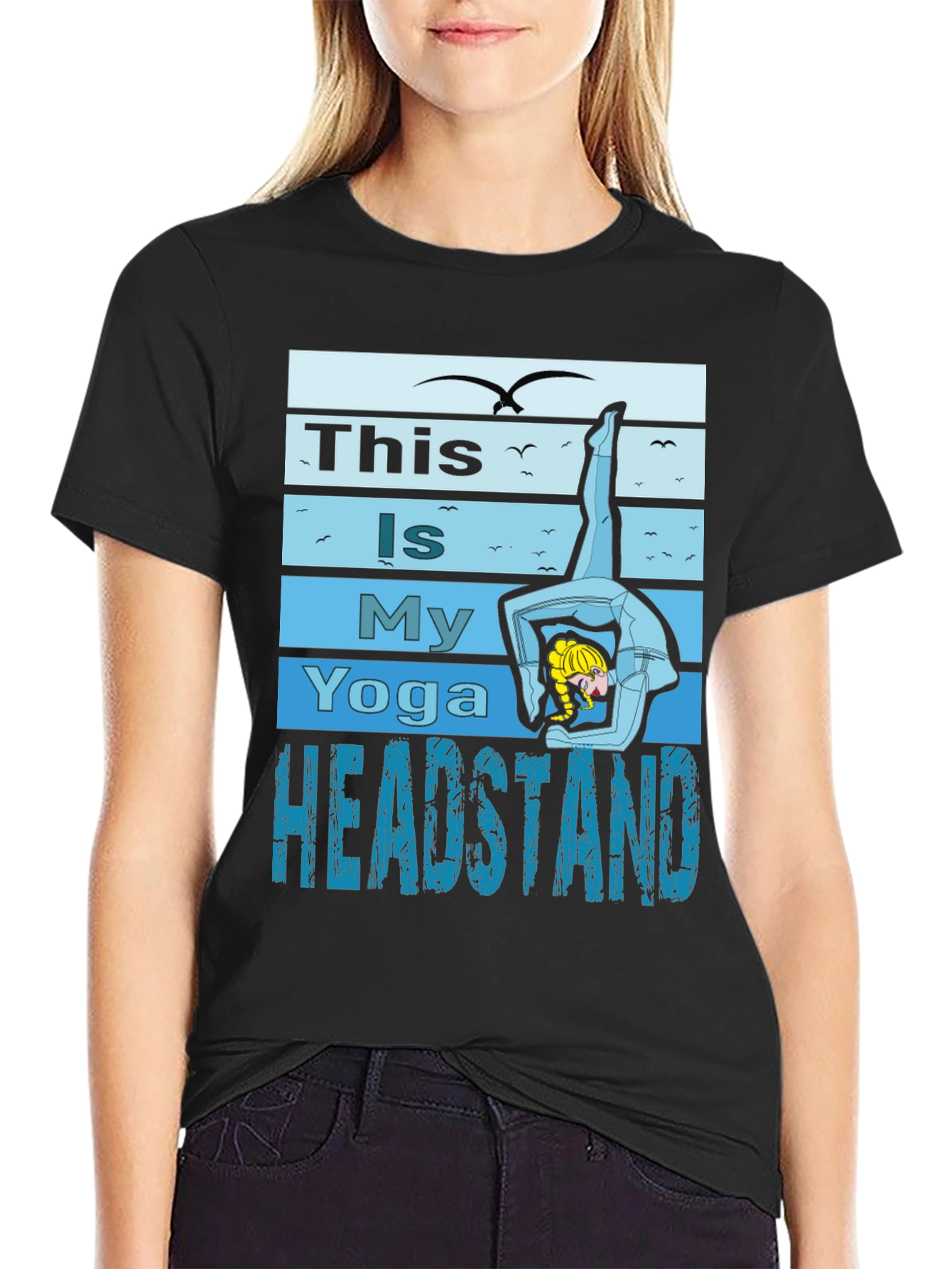Yoga Headstand Graphic T-Shirt