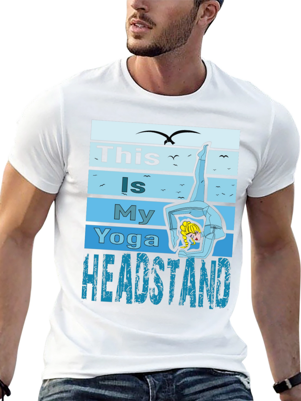 Yoga Headstand Graphic T-Shirt