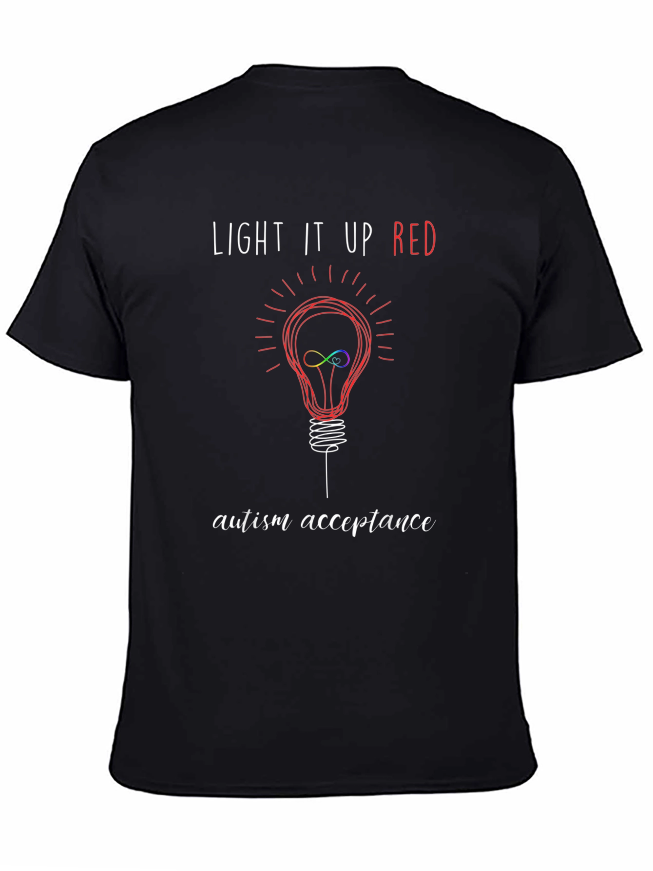 Autism Acceptance T-Shirt - Light It Up Red