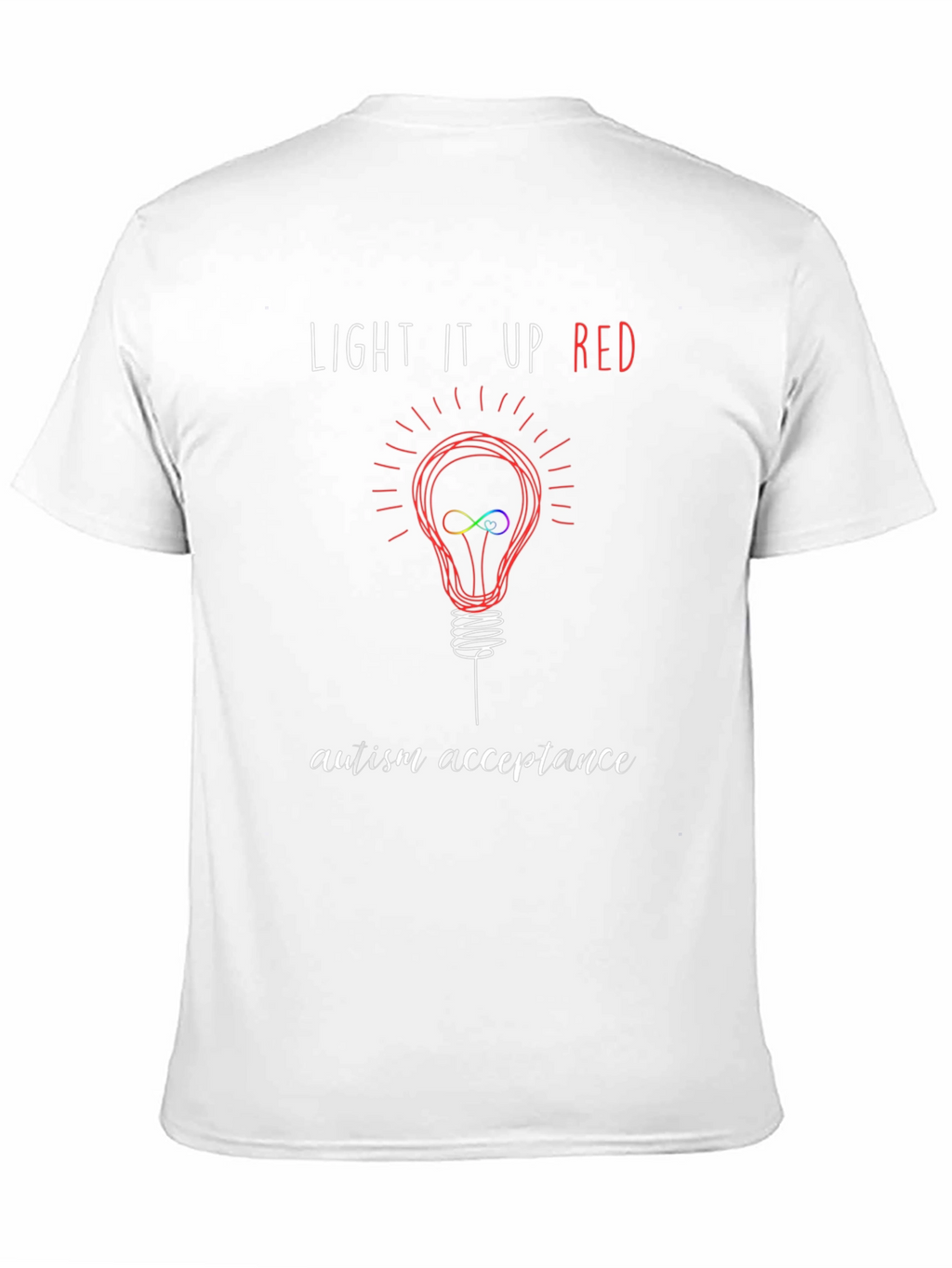 Autism Acceptance T-Shirt - Light It Up Red