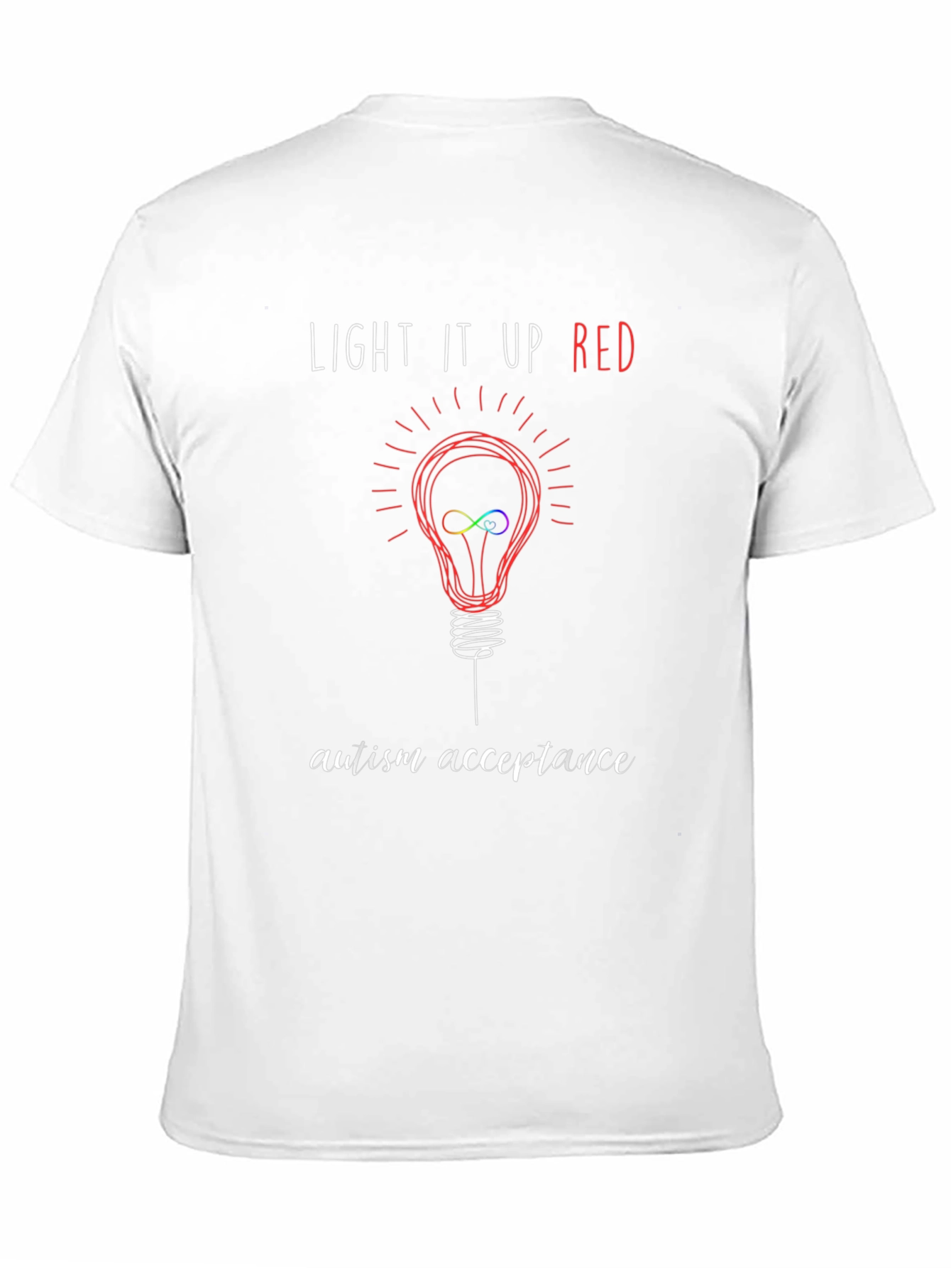 Autism Acceptance T-Shirt - Light It Up Red