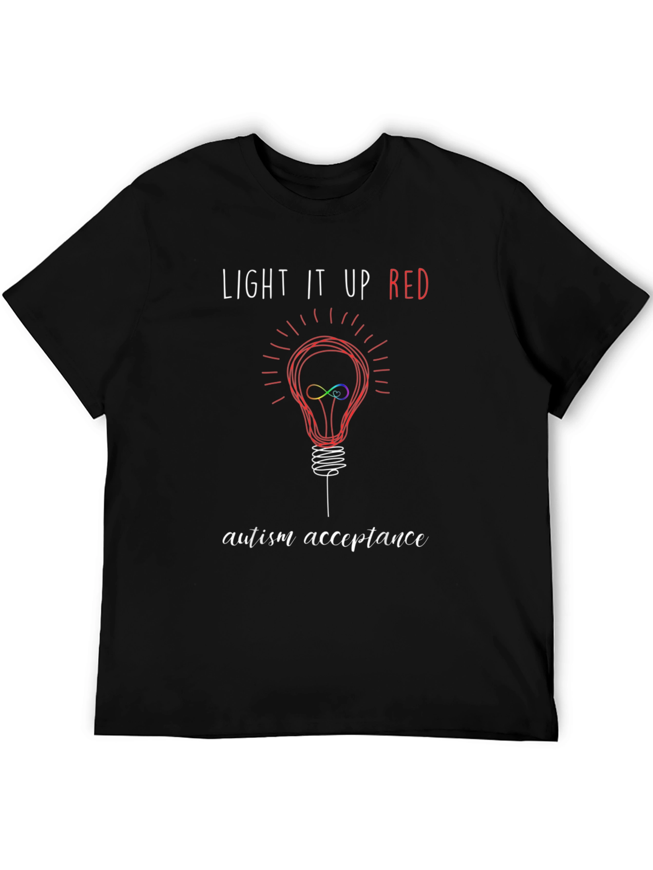 Autism Acceptance T-Shirt - Light It Up Red