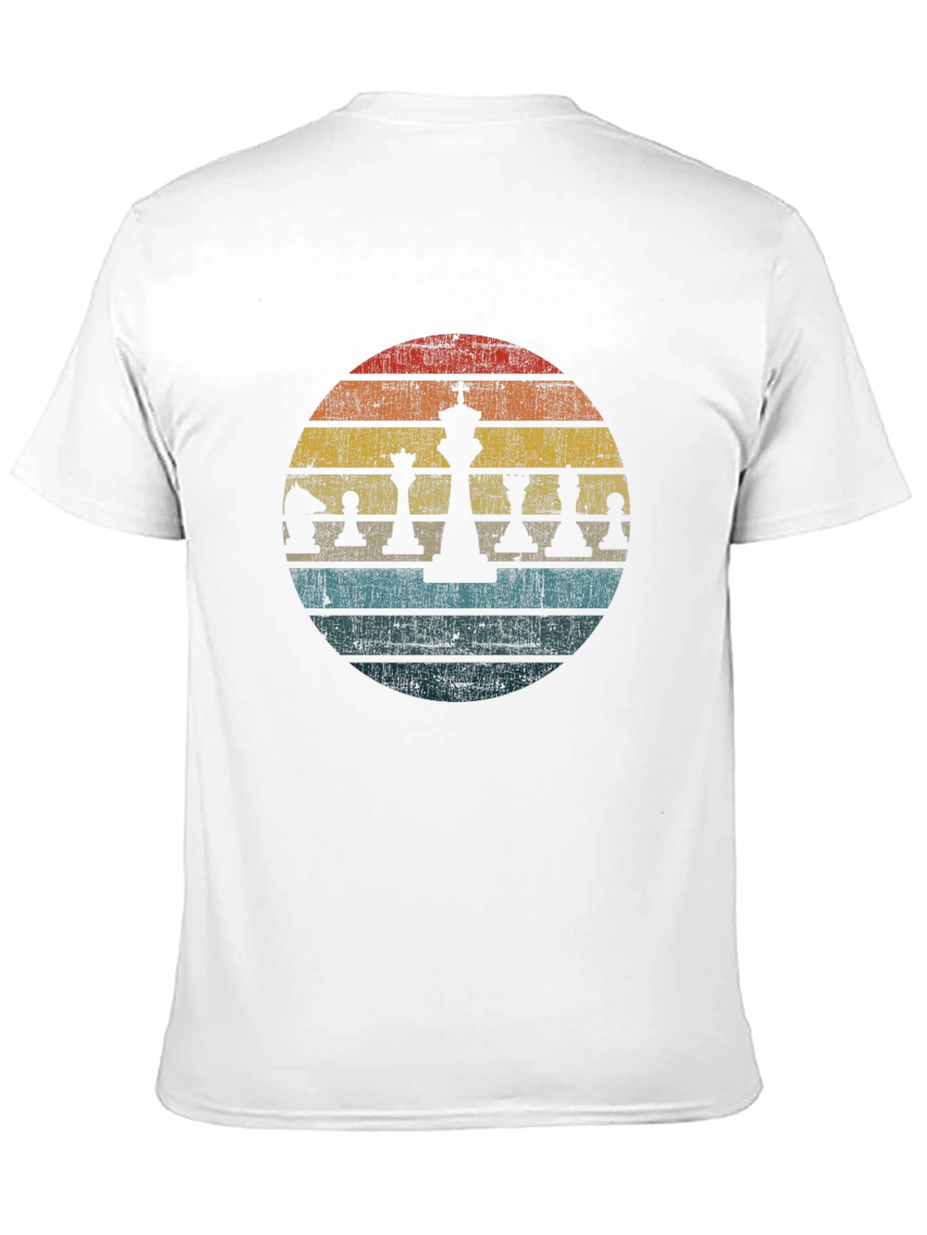 Retro Chess Piece T-Shirt - Sunset Design