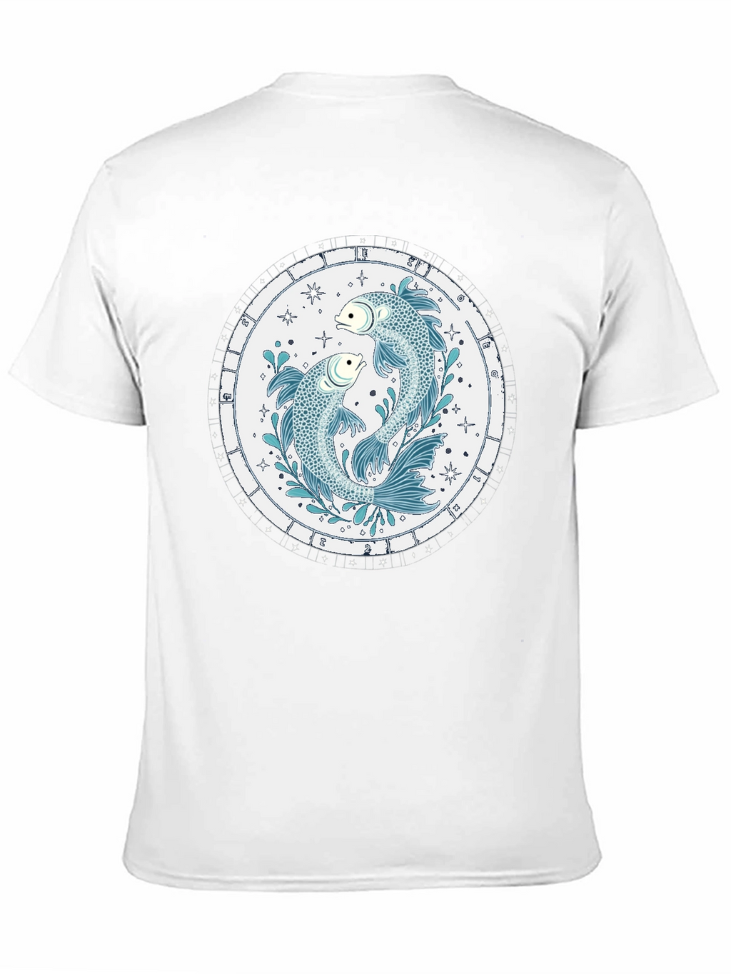 Pisces Zodiac Sign Black T-Shirt