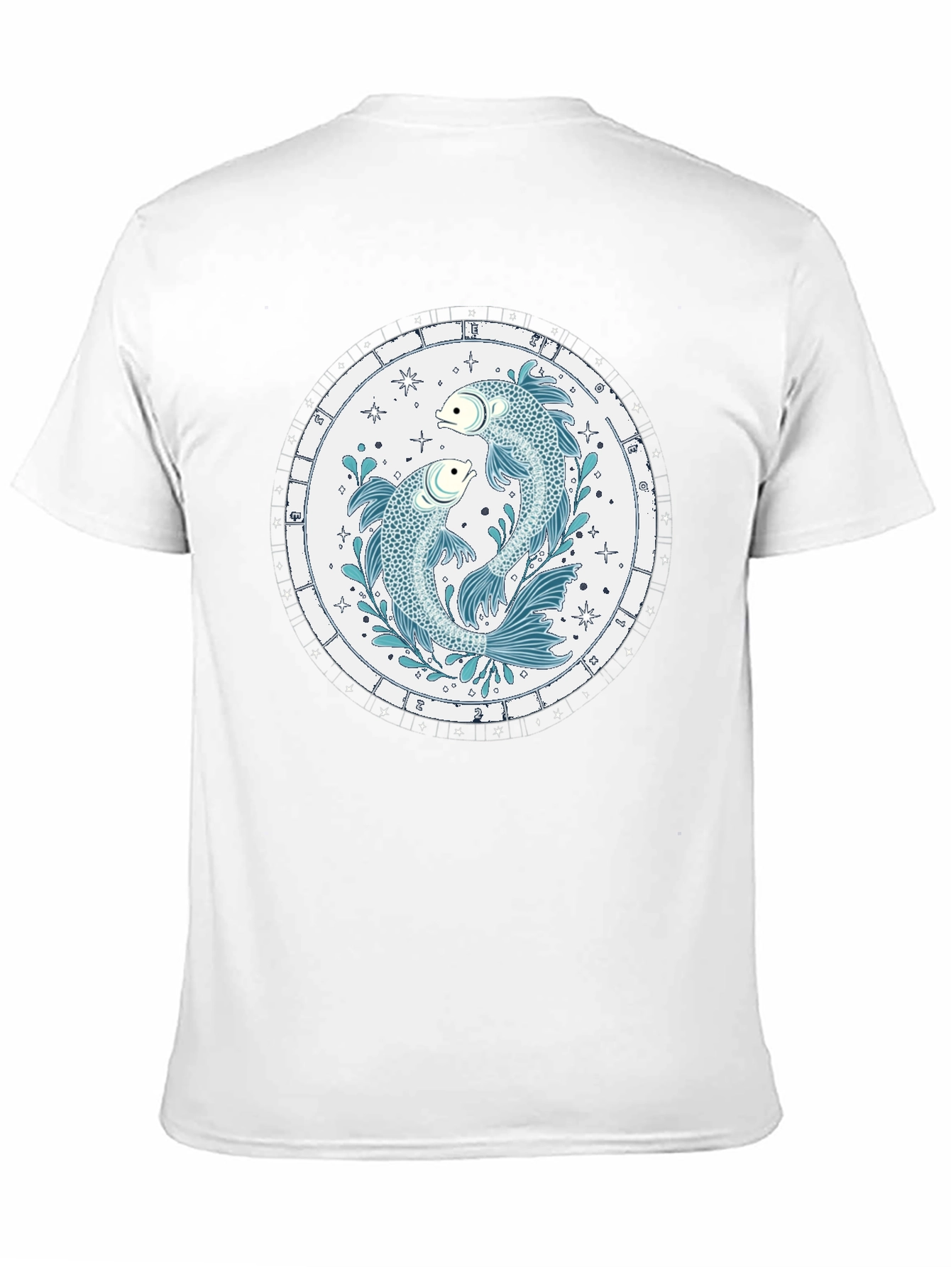 Pisces Zodiac Sign Black T-Shirt