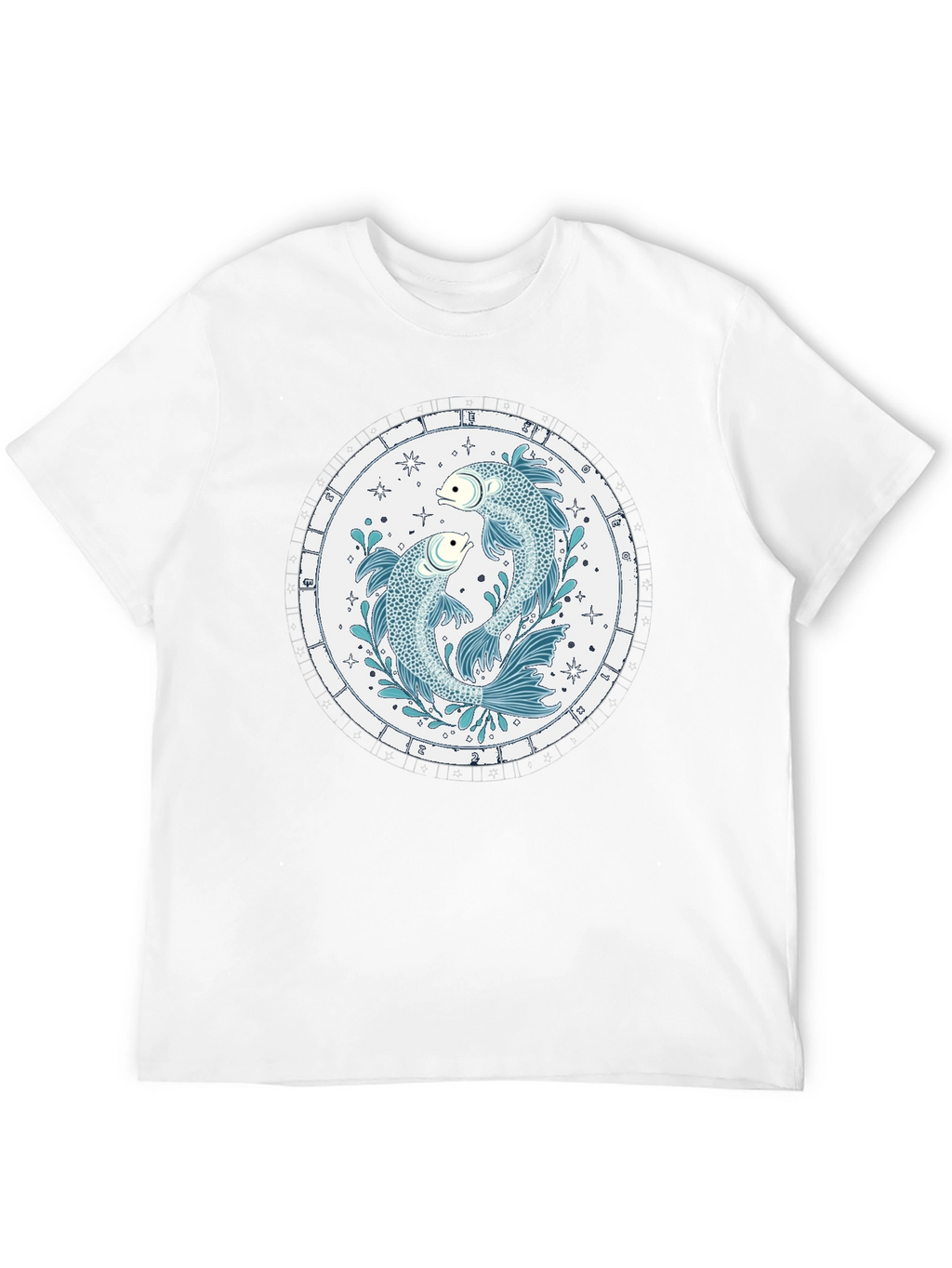 Pisces Zodiac Sign Black T-Shirt