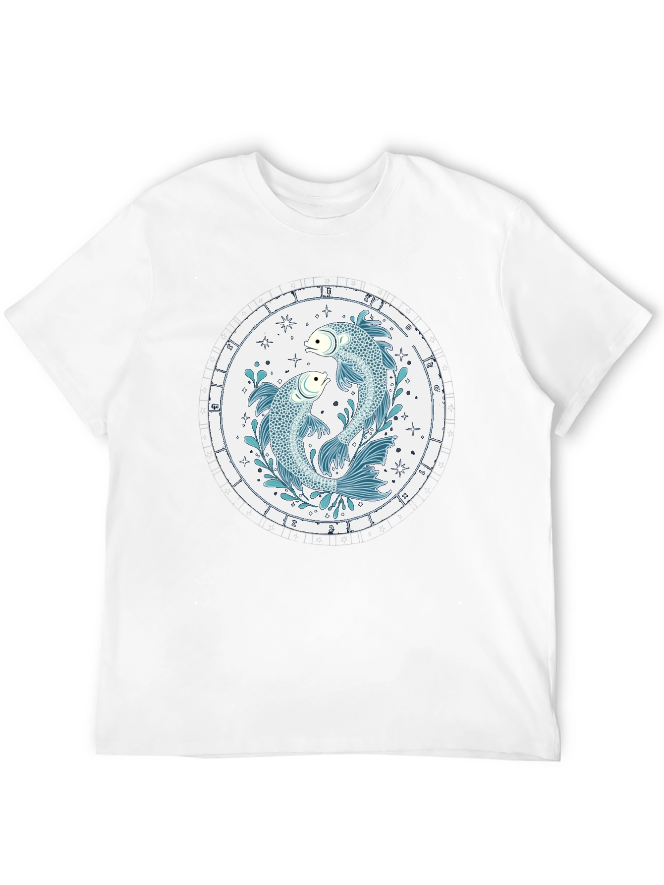 Pisces Zodiac Sign Black T-Shirt