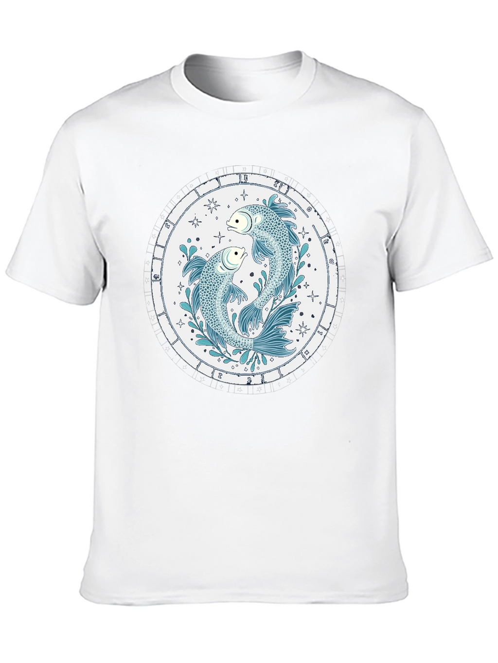 Pisces Zodiac Sign Black T-Shirt