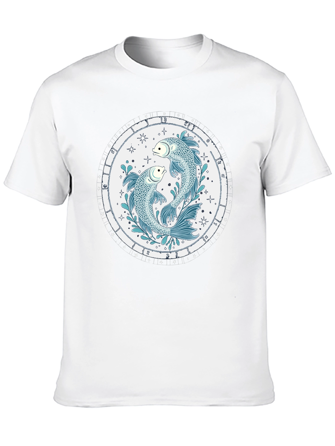 Pisces Zodiac Sign Black T-Shirt