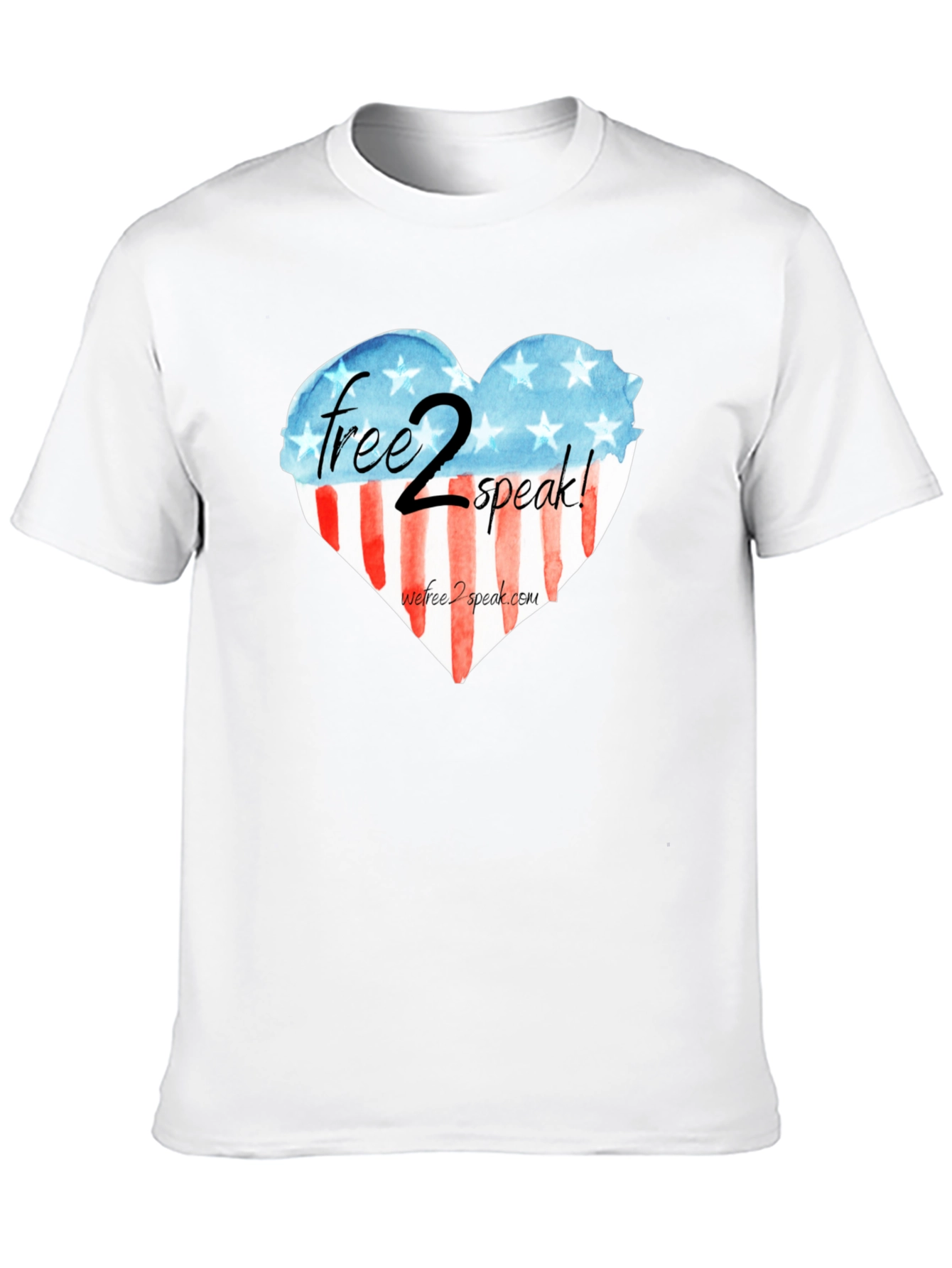Free 2 Speak Patriotic Heart T-Shirt