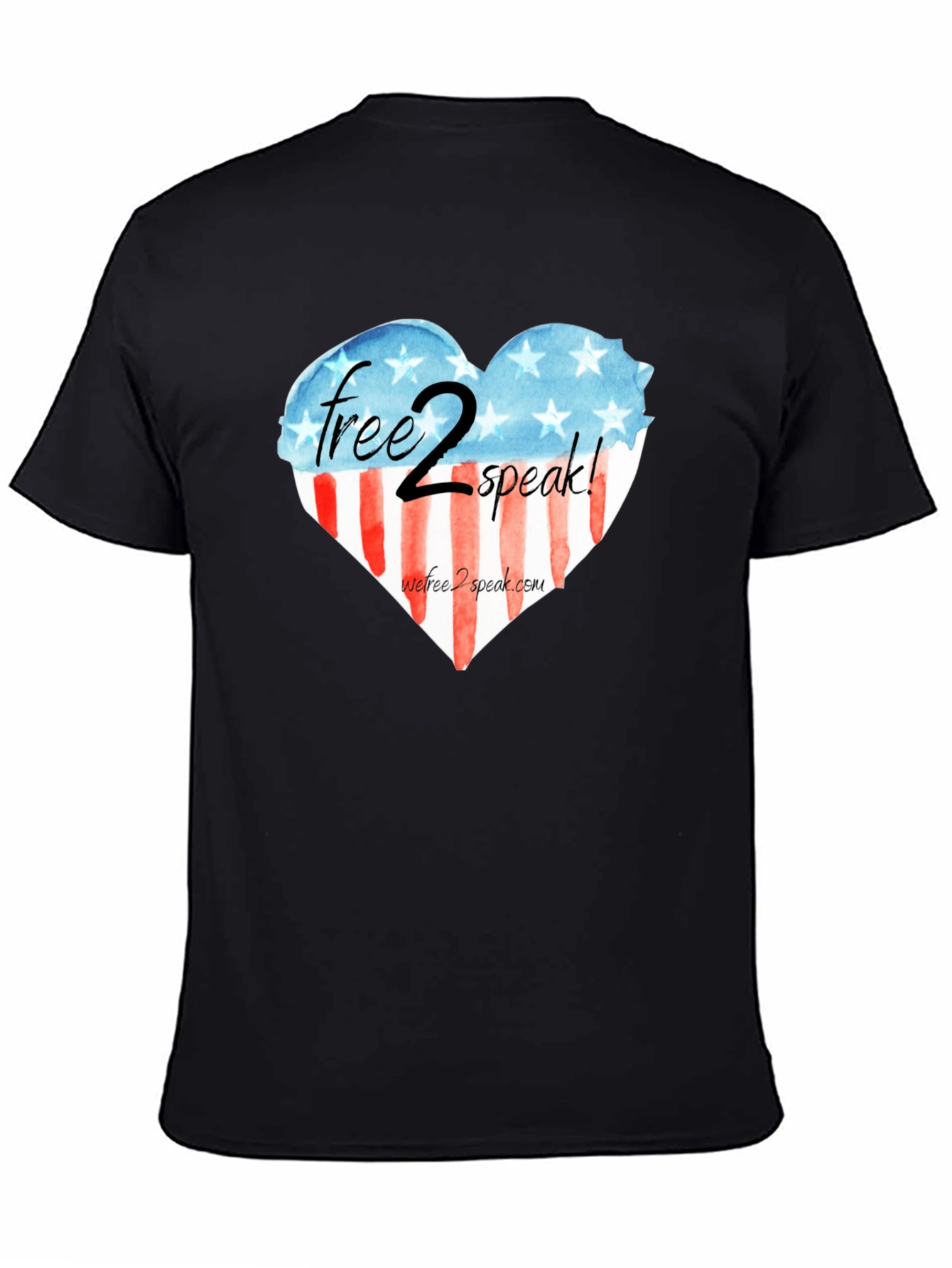Free 2 Speak Patriotic Heart T-Shirt