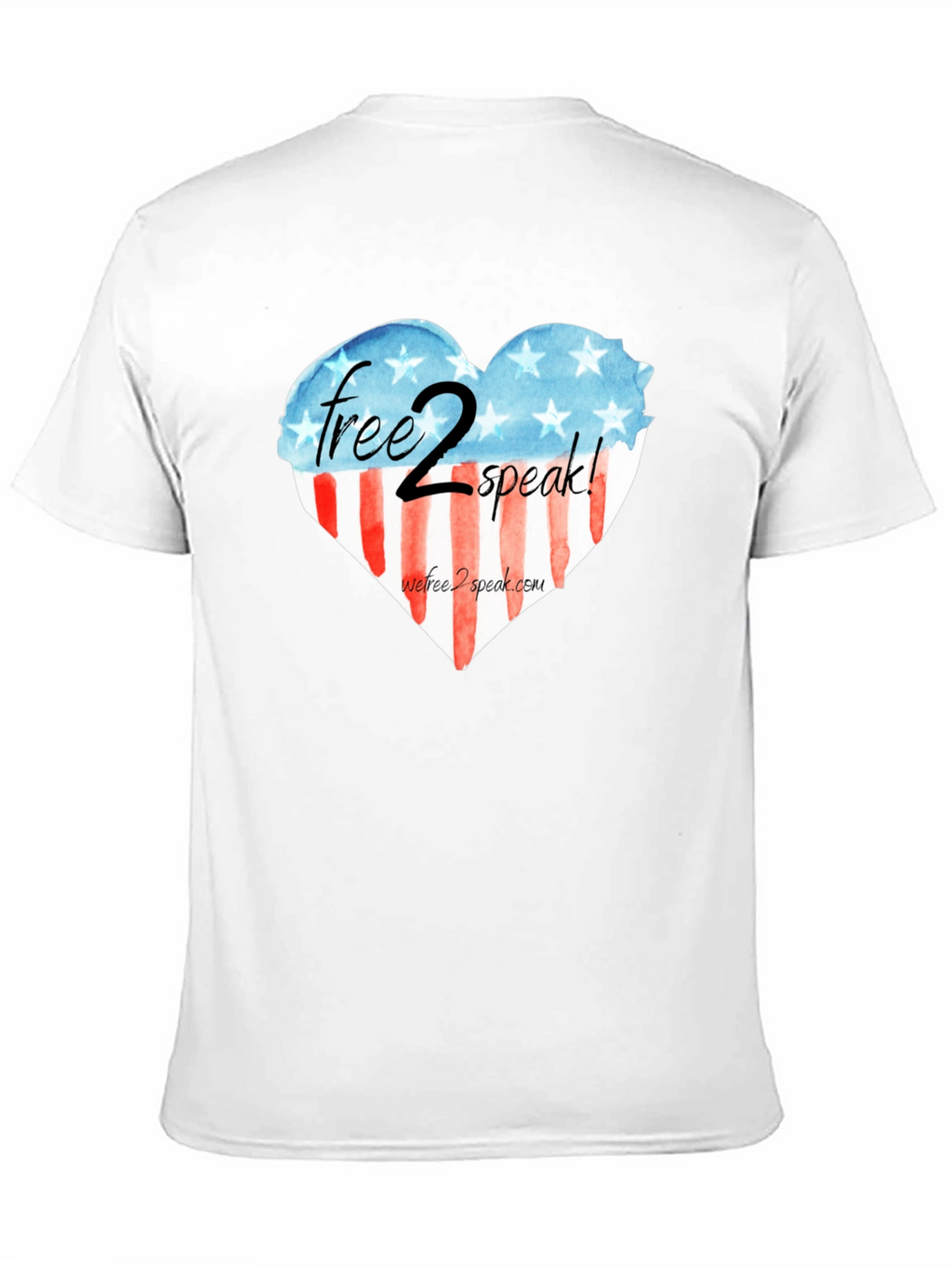 Free 2 Speak Patriotic Heart T-Shirt
