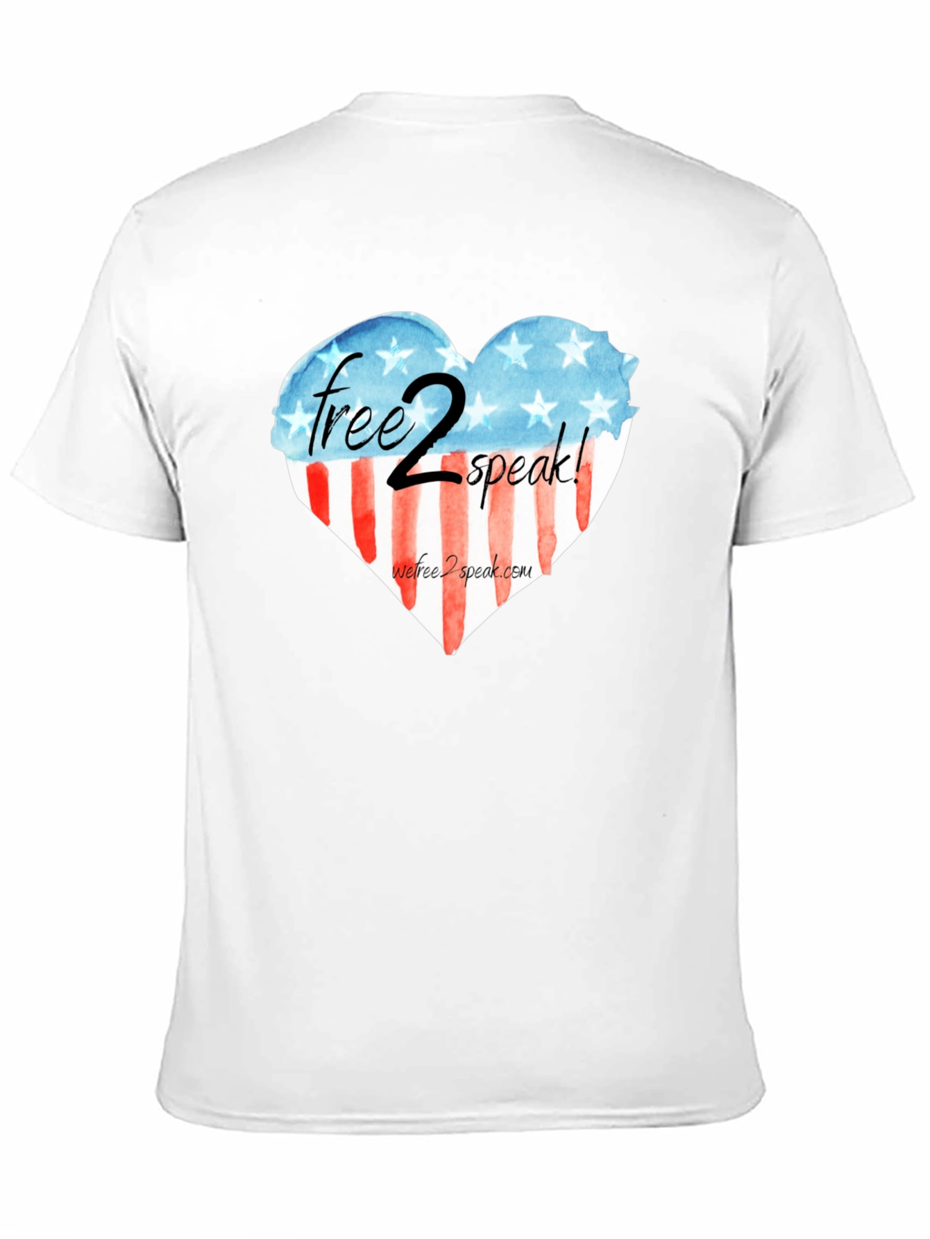 Free 2 Speak Patriotic Heart T-Shirt