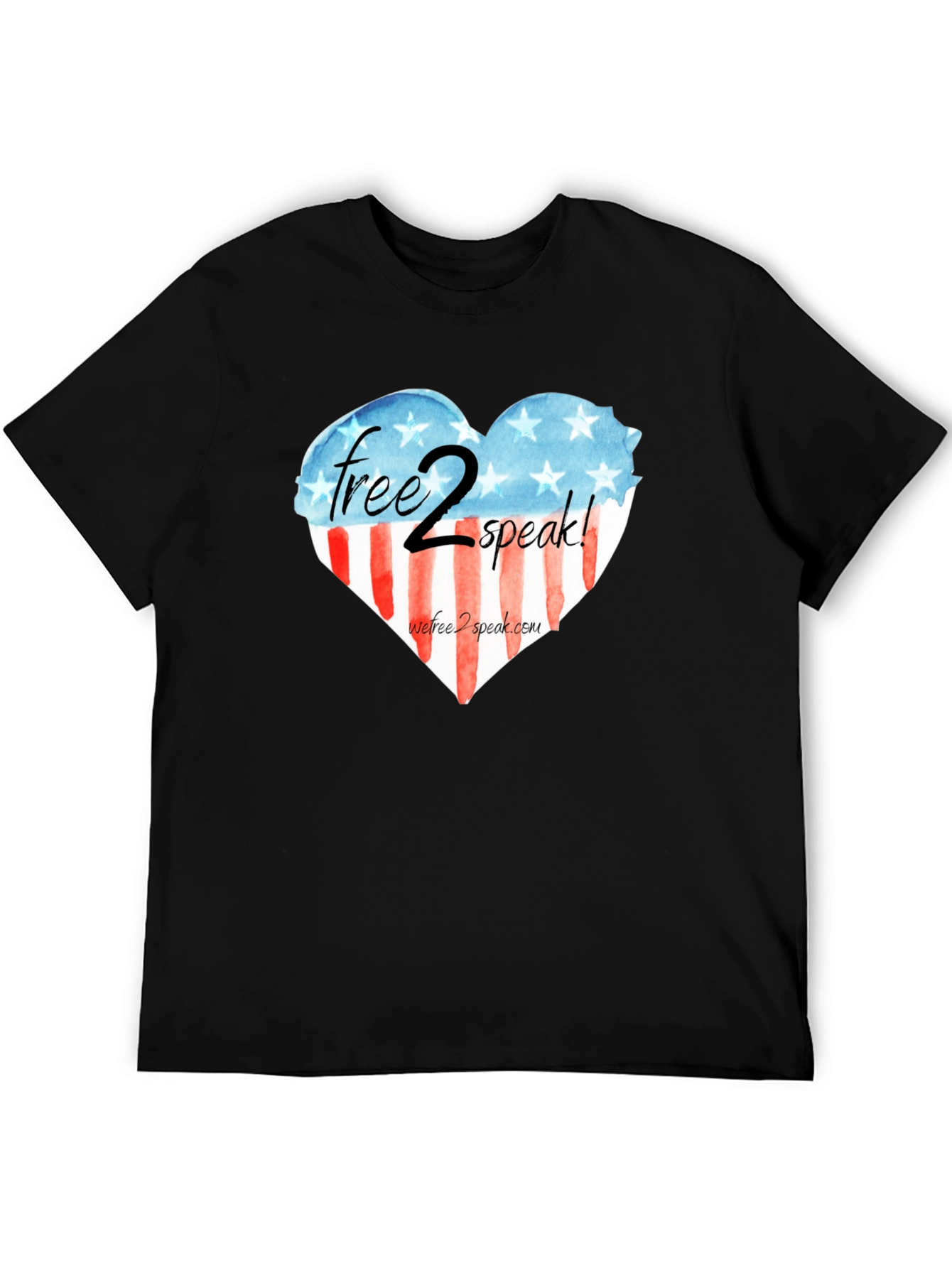 Free 2 Speak Patriotic Heart T-Shirt