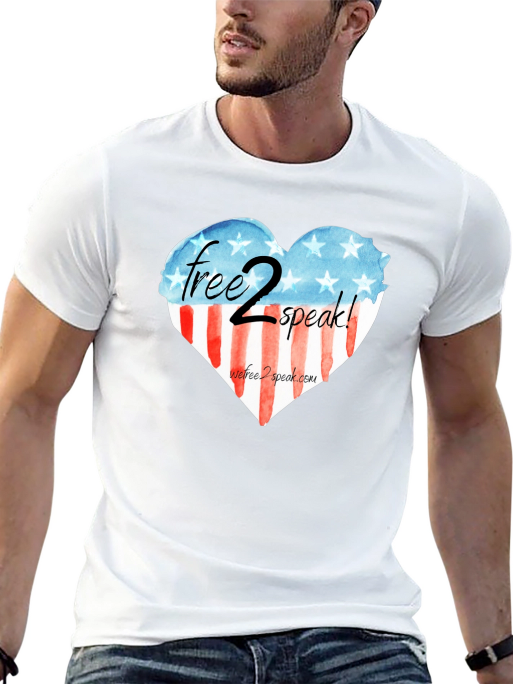 Free 2 Speak Patriotic Heart T-Shirt