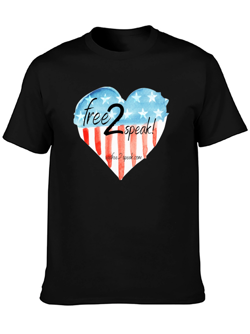 Free 2 Speak Patriotic Heart T-Shirt