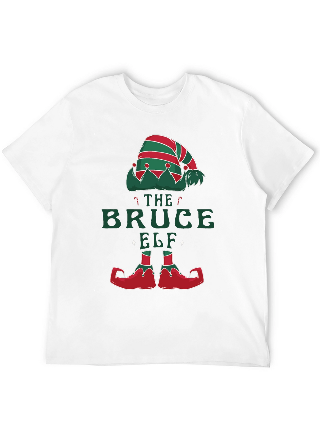 Bruce Elf Christmas T-Shirt - Holiday Festive Fun