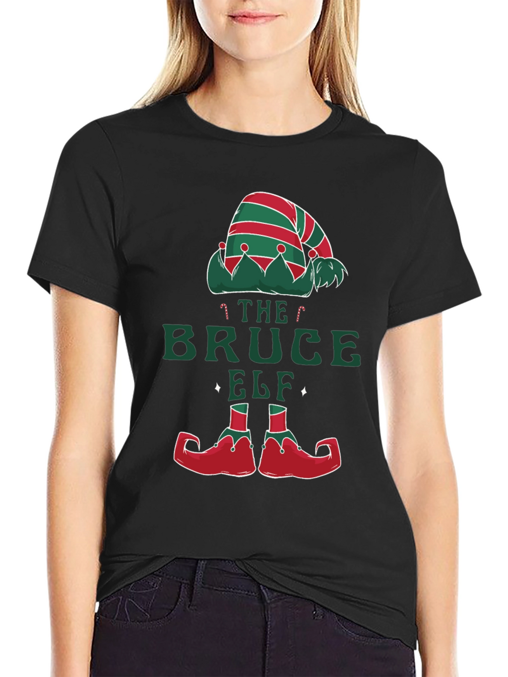 Bruce Elf Christmas T-Shirt - Holiday Festive Fun
