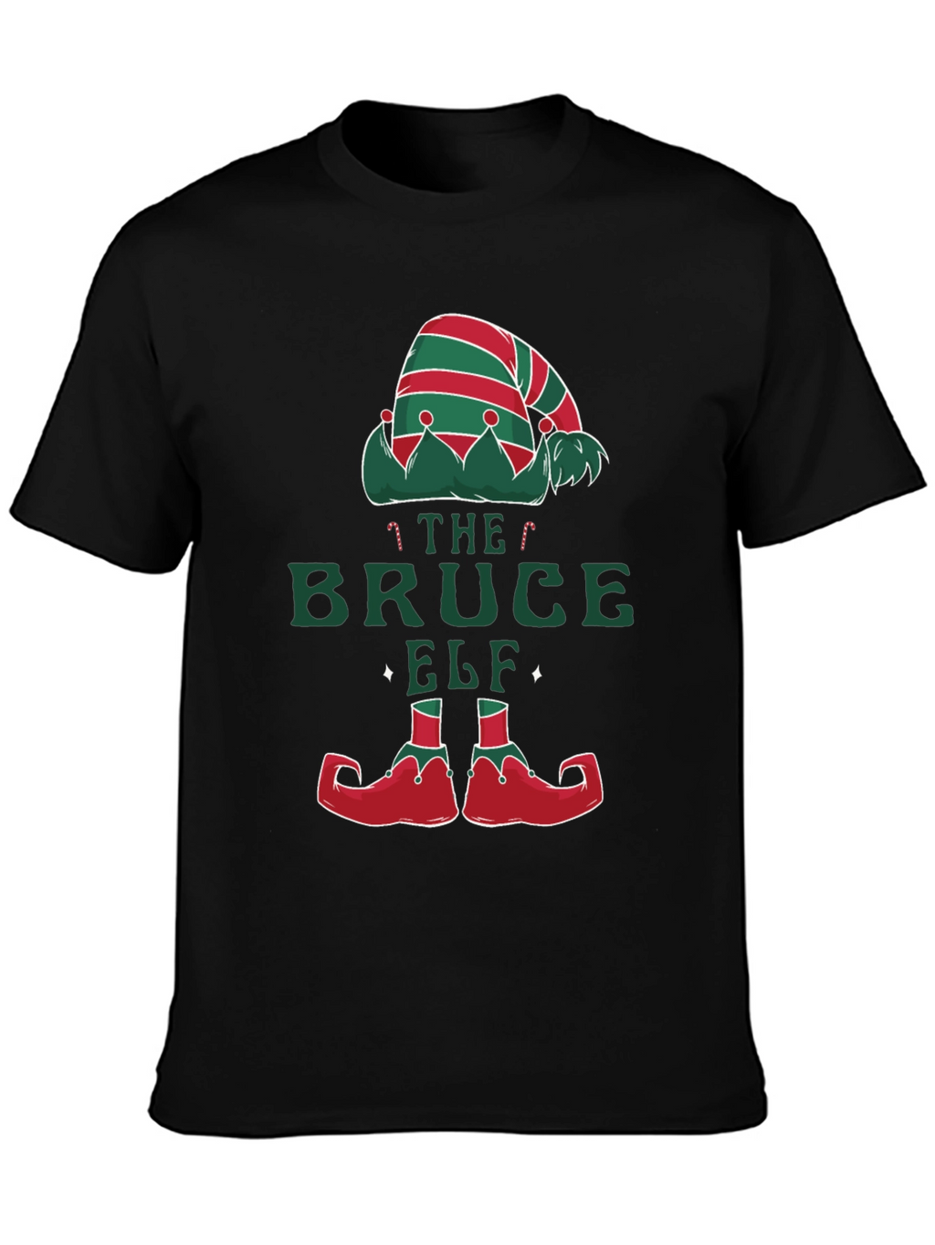 Bruce Elf Christmas T-Shirt - Holiday Festive Fun