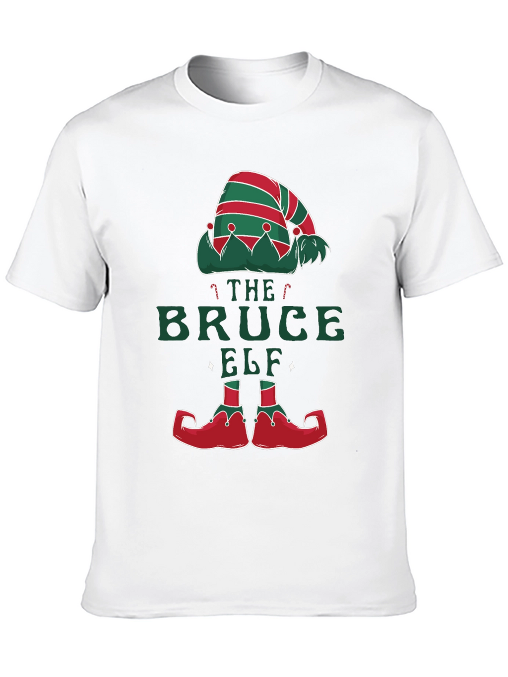 Bruce Elf Christmas T-Shirt - Holiday Festive Fun