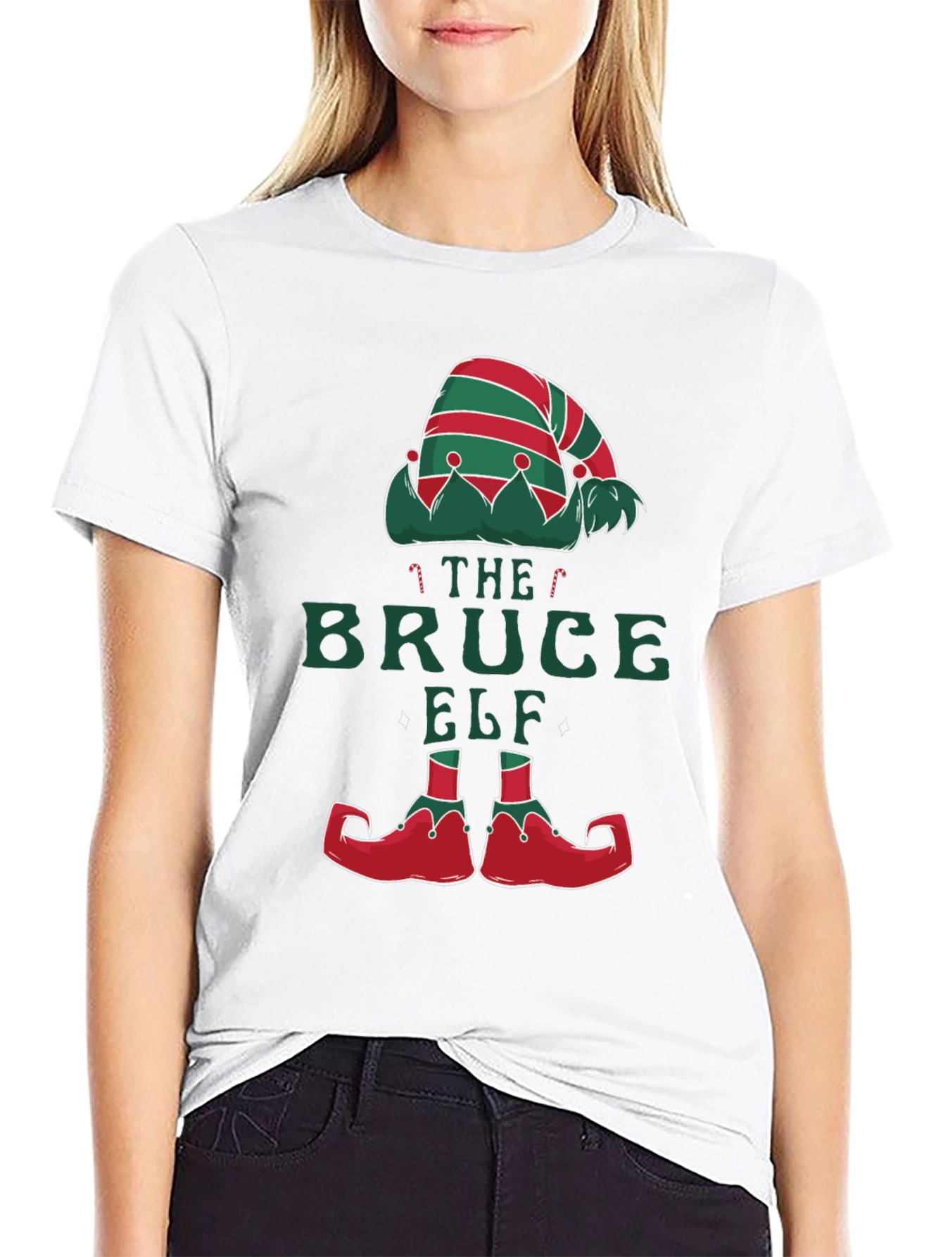 Bruce Elf Christmas T-Shirt - Holiday Festive Fun