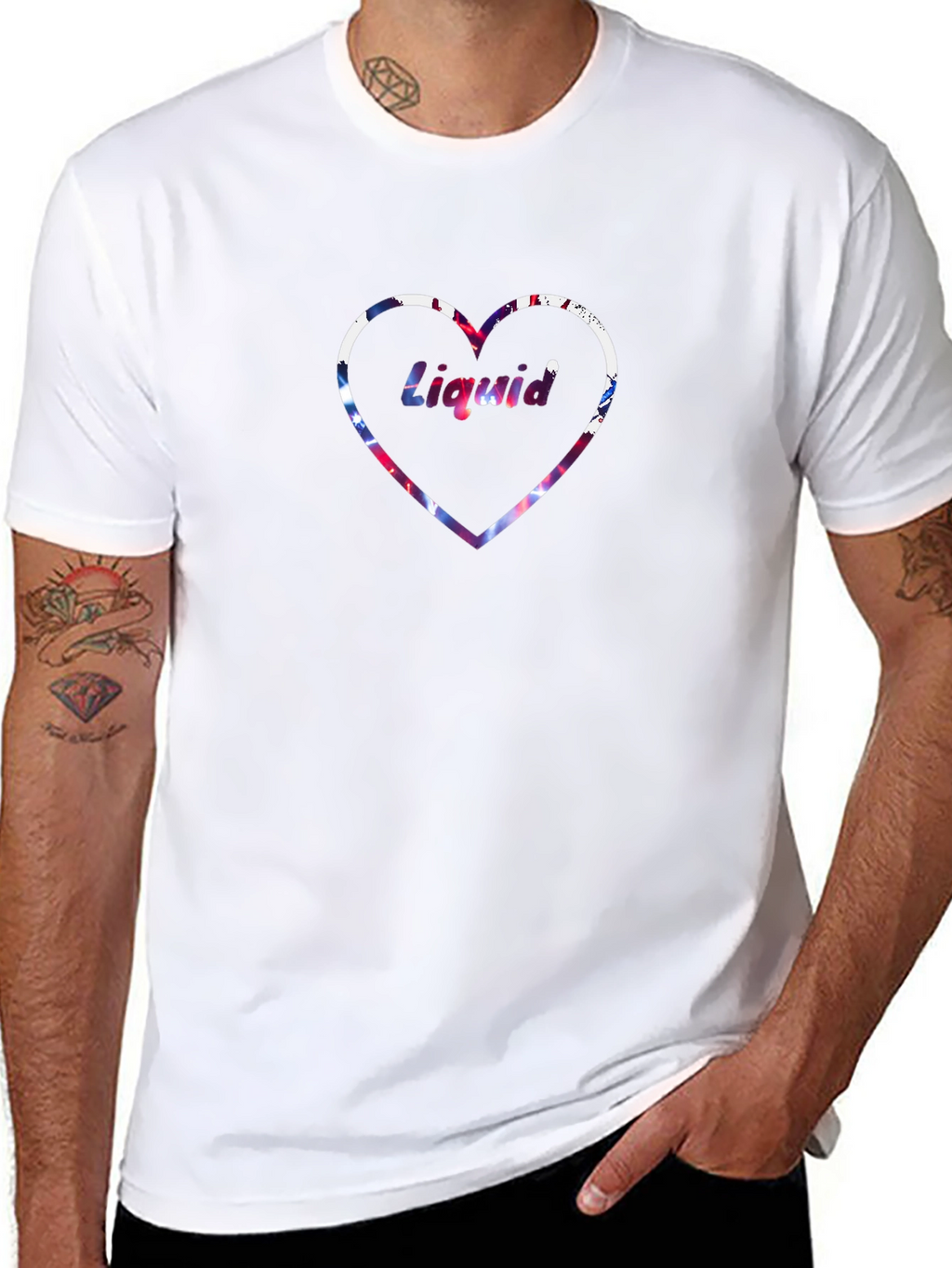 Liquid Love Heart Graphic T-Shirt