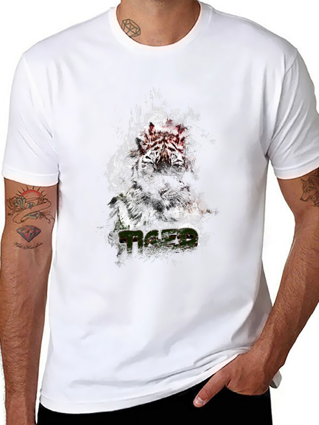 Tiger Graphic Tee - Stylish Black T-Shirt