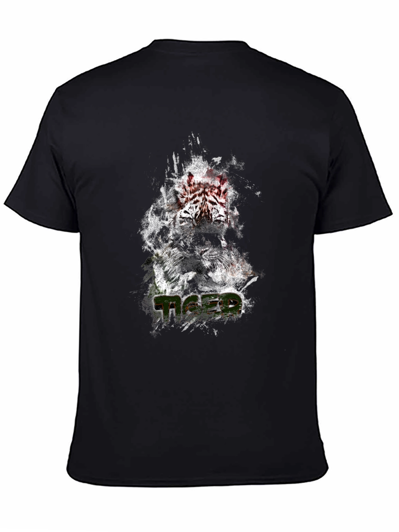 Tiger Graphic Tee - Stylish Black T-Shirt