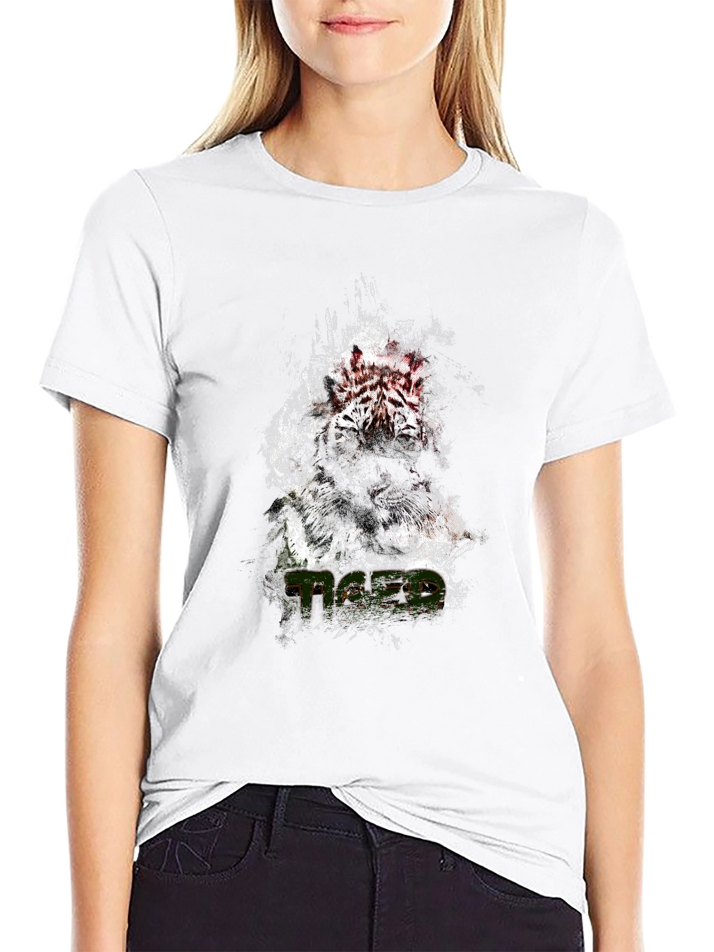 Tiger Graphic Tee - Stylish Black T-Shirt