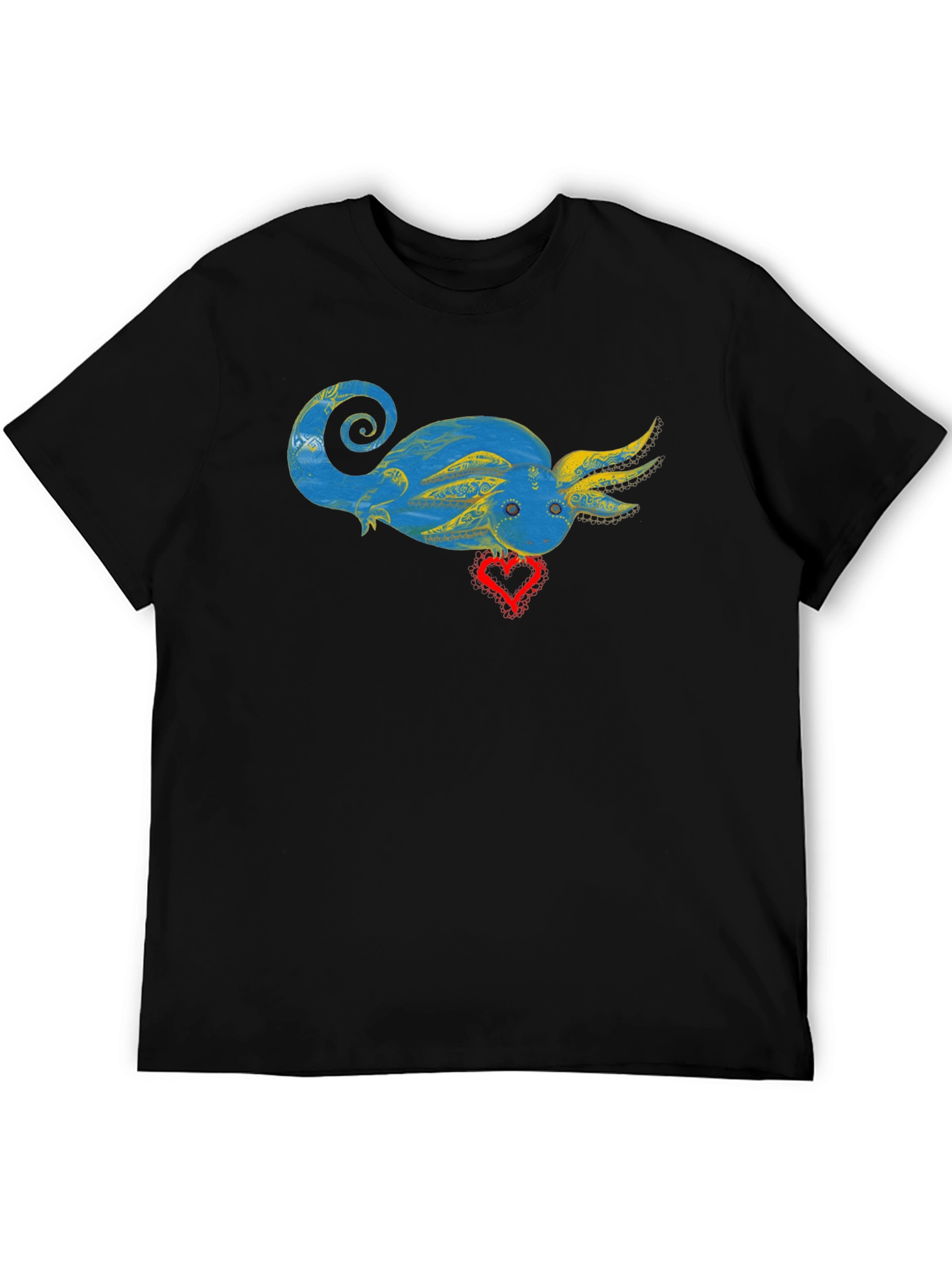 Axolotl Heart Graphic T-Shirt - Unique Design