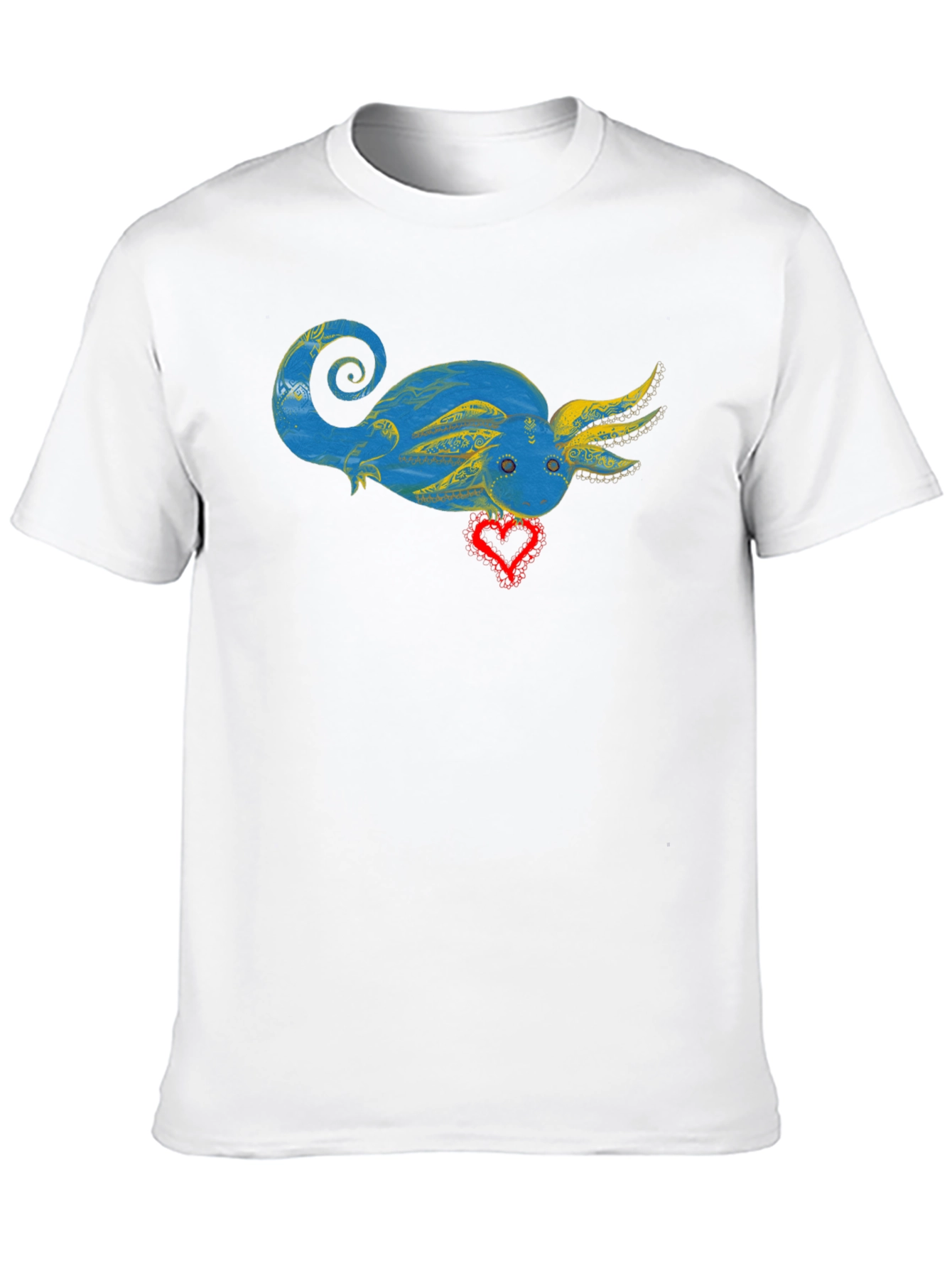 Axolotl Heart Graphic T-Shirt - Unique Design