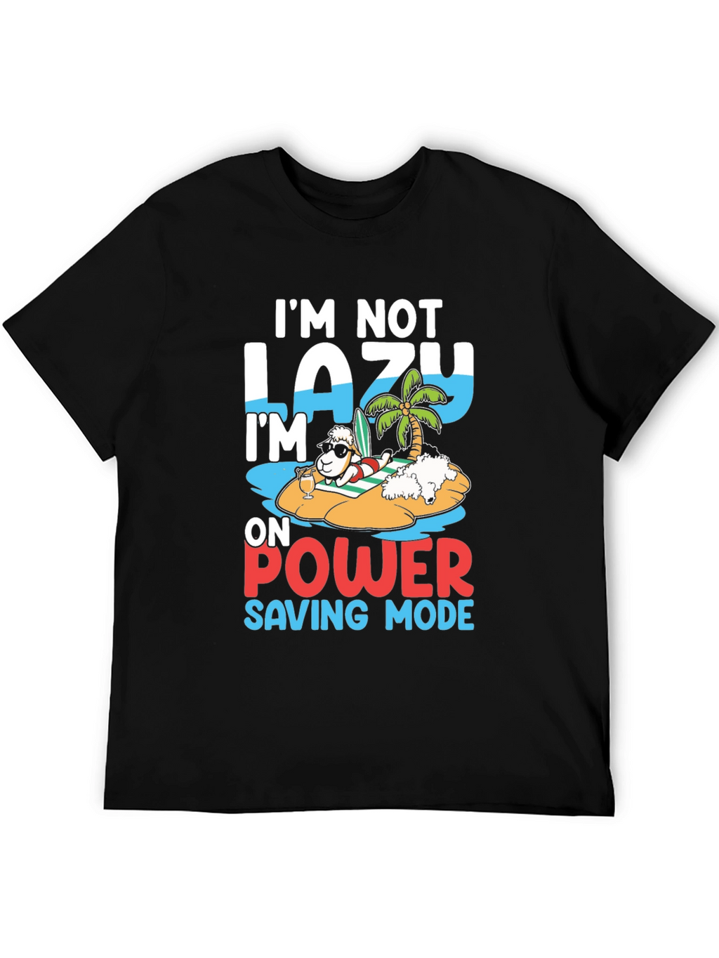 Lazy Power Saving Mode Sheep T-Shirt