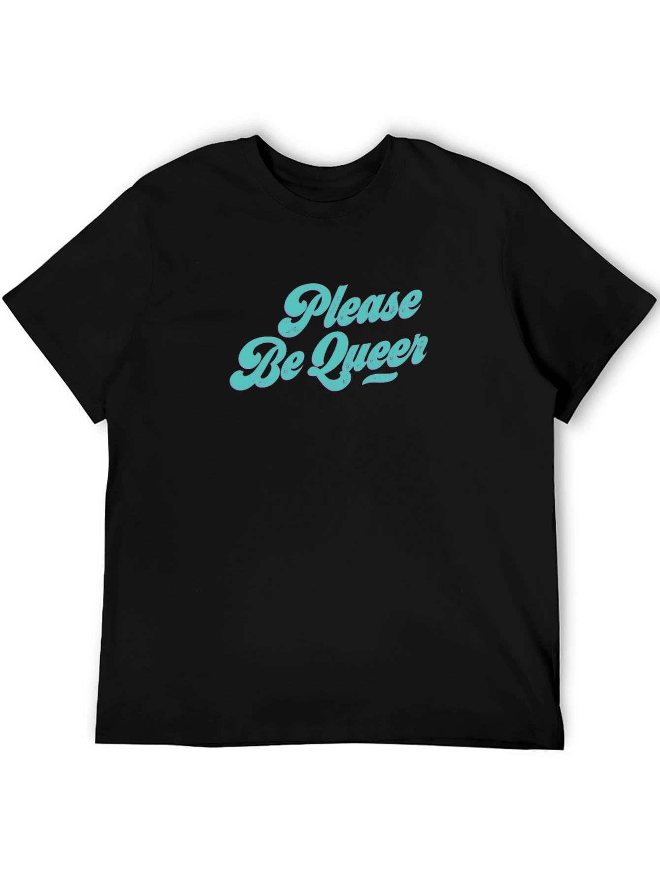 Please Be Queer Graphic Tee - Black T-Shirt