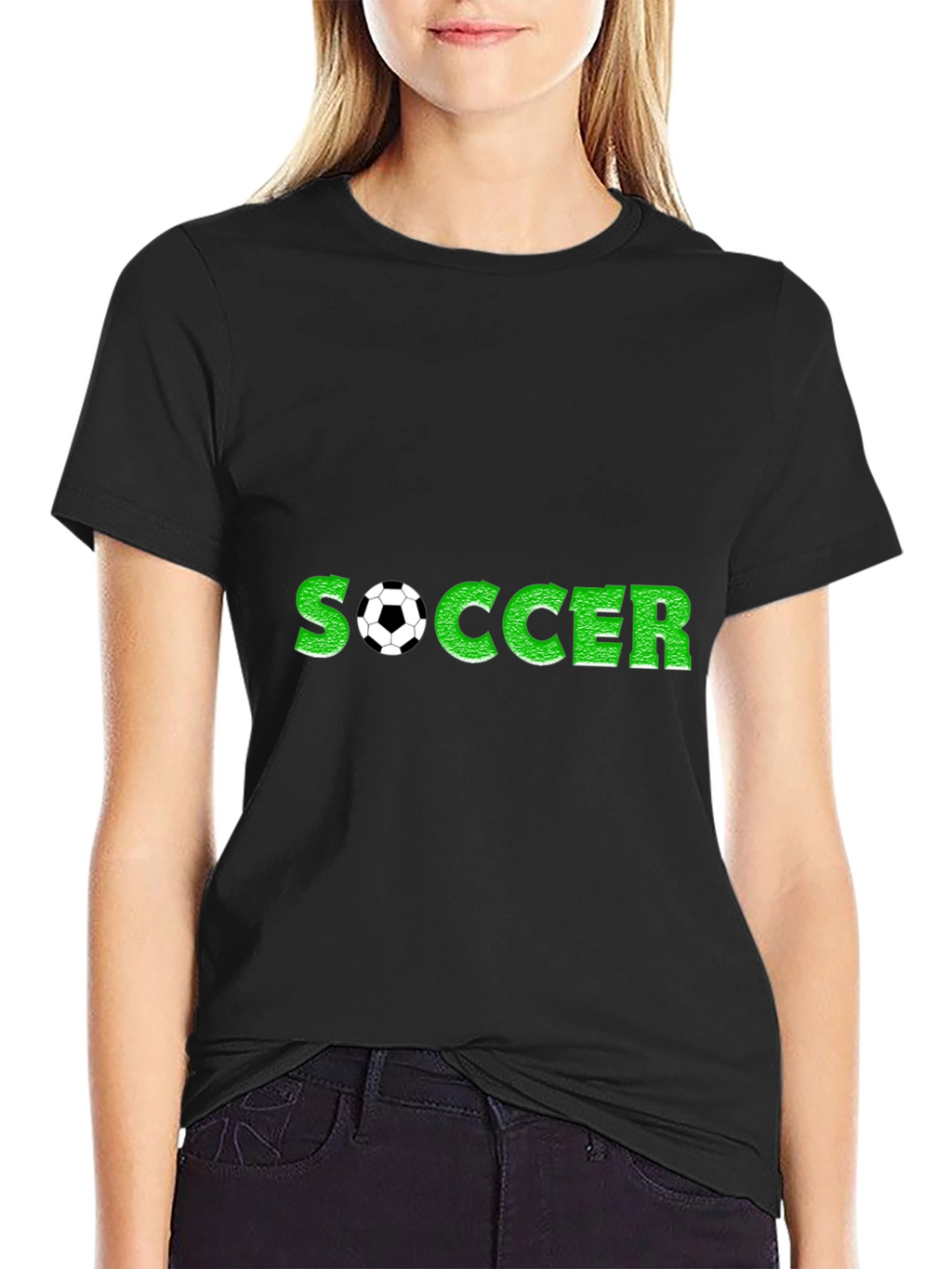 Soccer Graphic Black T-Shirt