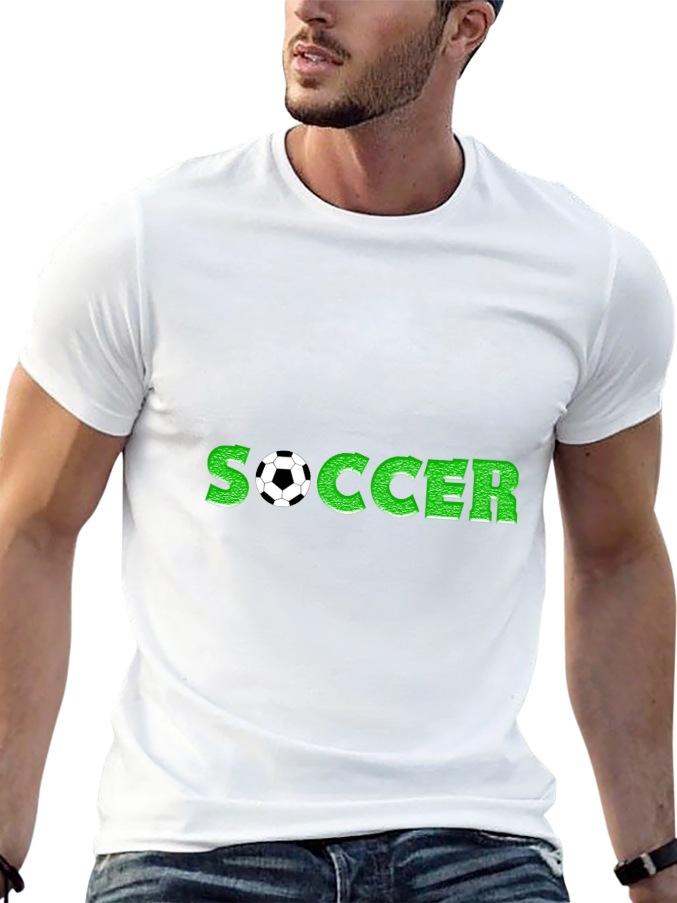 Soccer Graphic Black T-Shirt