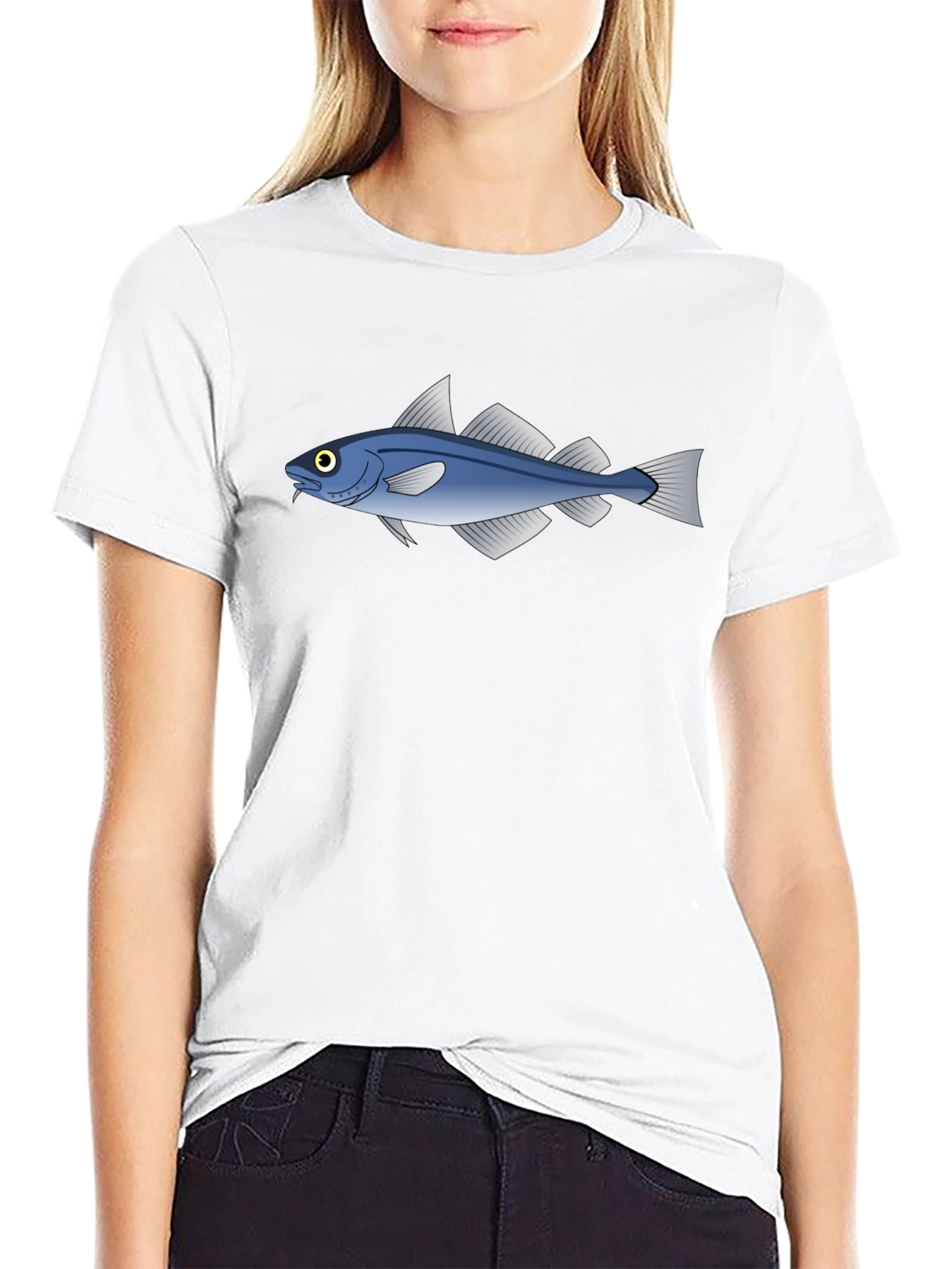 Cool Fish Graphic Black T-Shirt