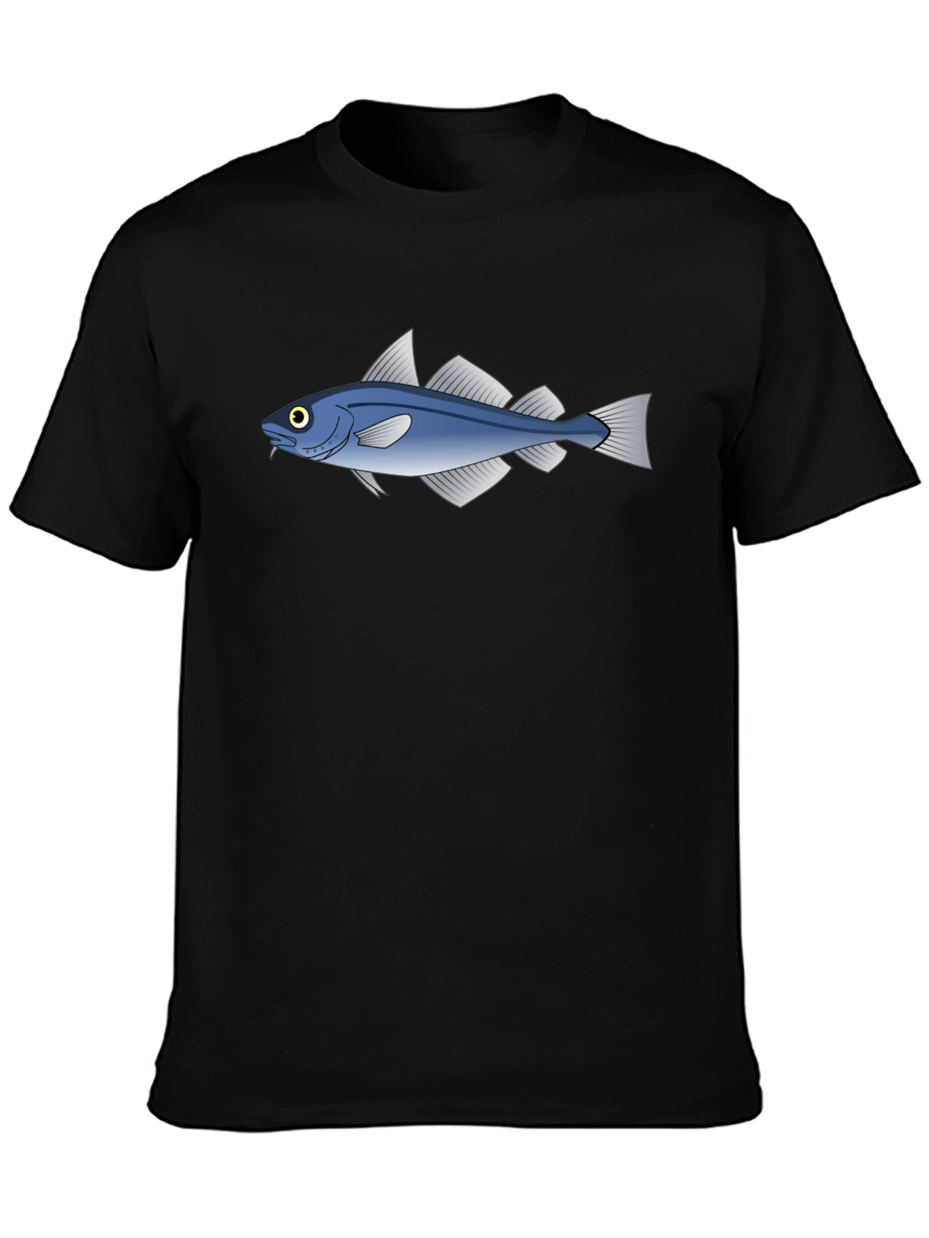 Cool Fish Graphic Black T-Shirt