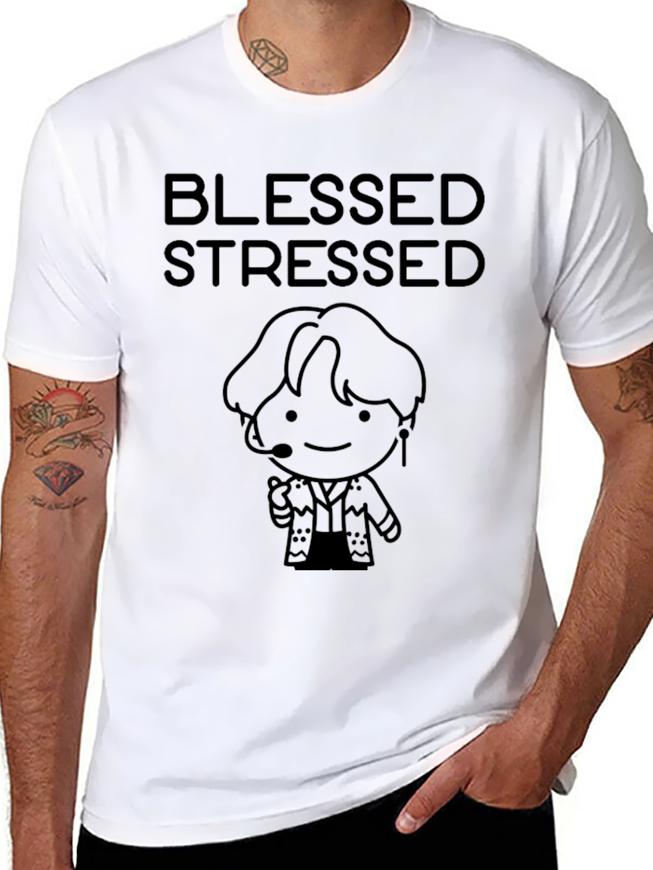 Blessed Stressed Graphic T-Shirt