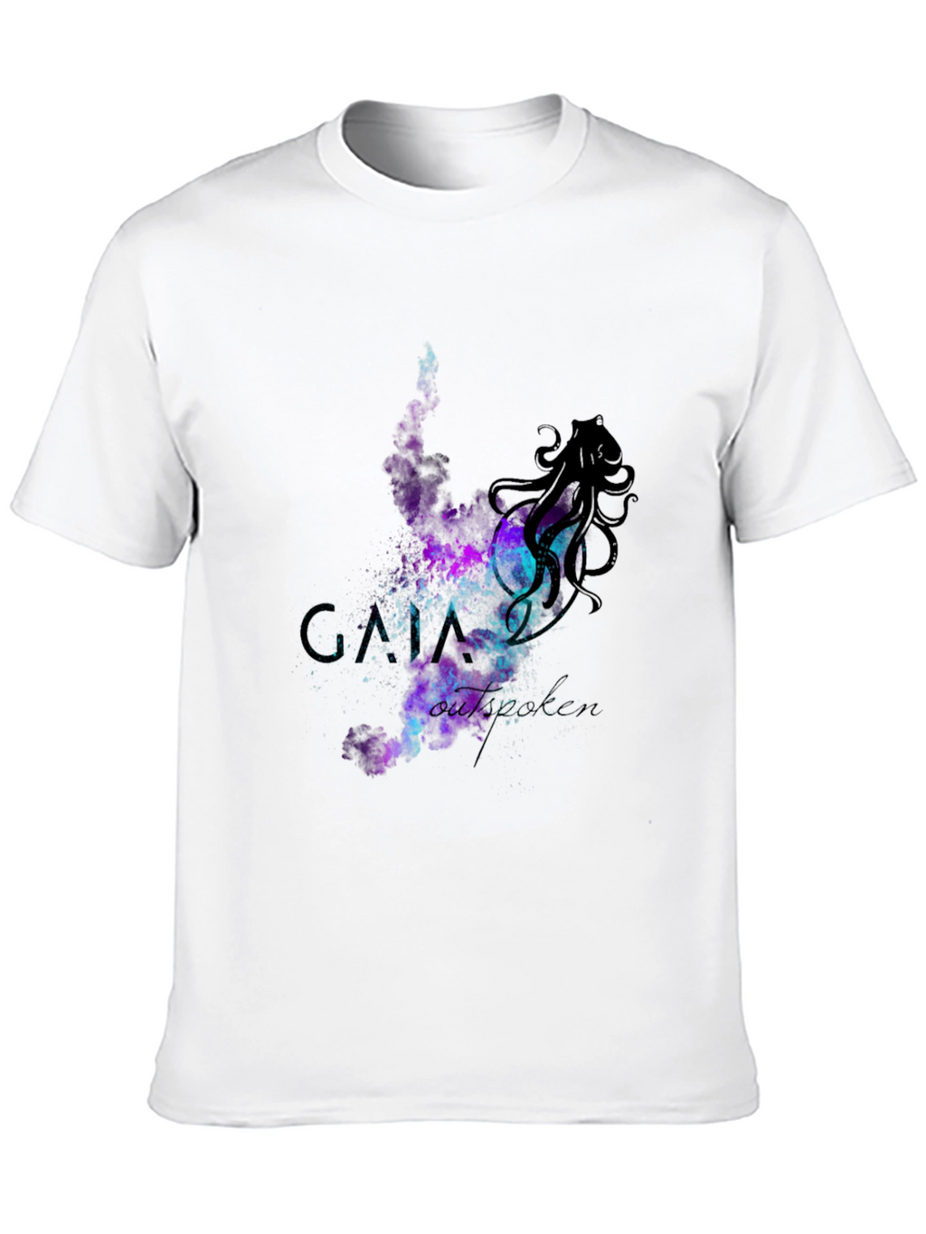 Cosmic Octopus Graphic T-Shirt - Black