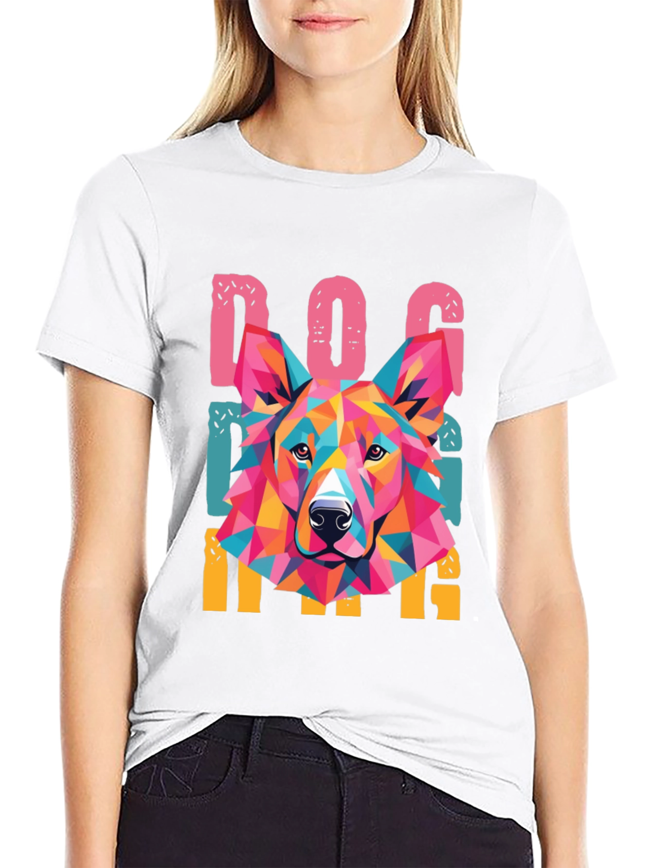 Colorful Dog Lover Graphic T-Shirt