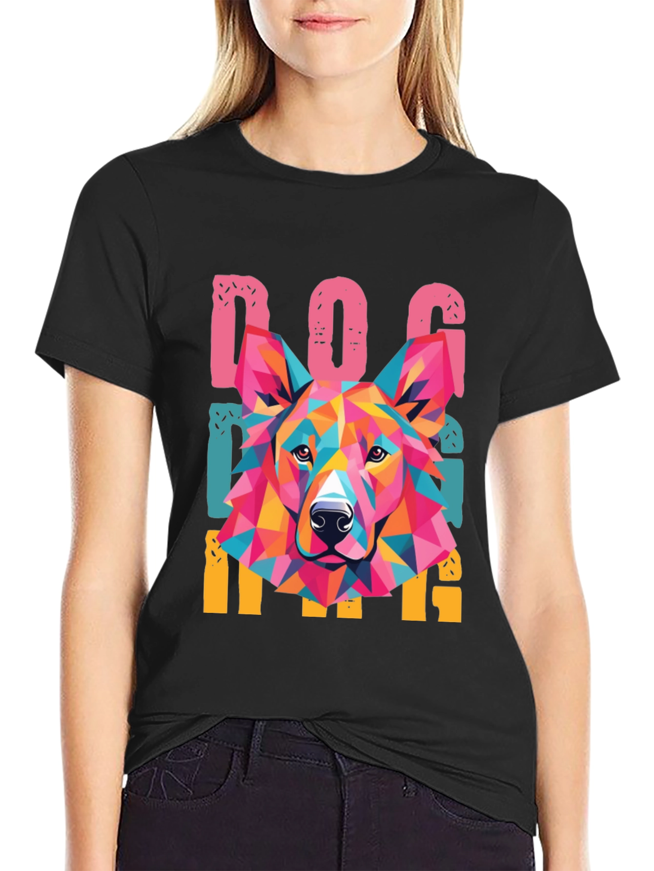 Colorful Dog Lover Graphic T-Shirt