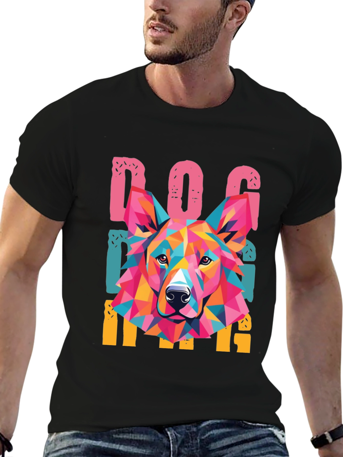 Colorful Dog Lover Graphic T-Shirt