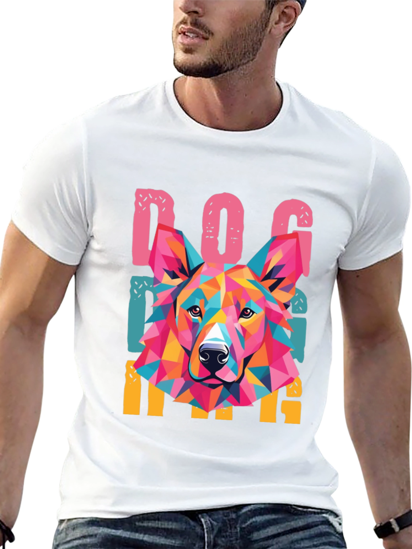 Colorful Dog Lover Graphic T-Shirt