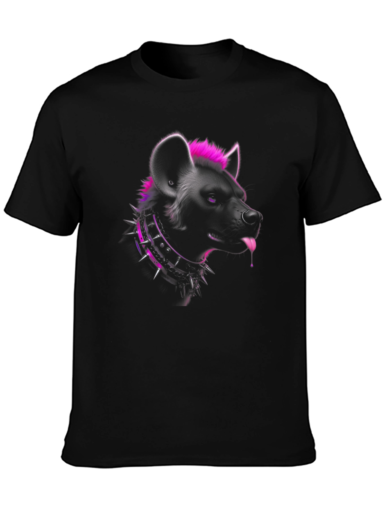 Hyena Graphic Tee - Punk Style Black T-Shirt